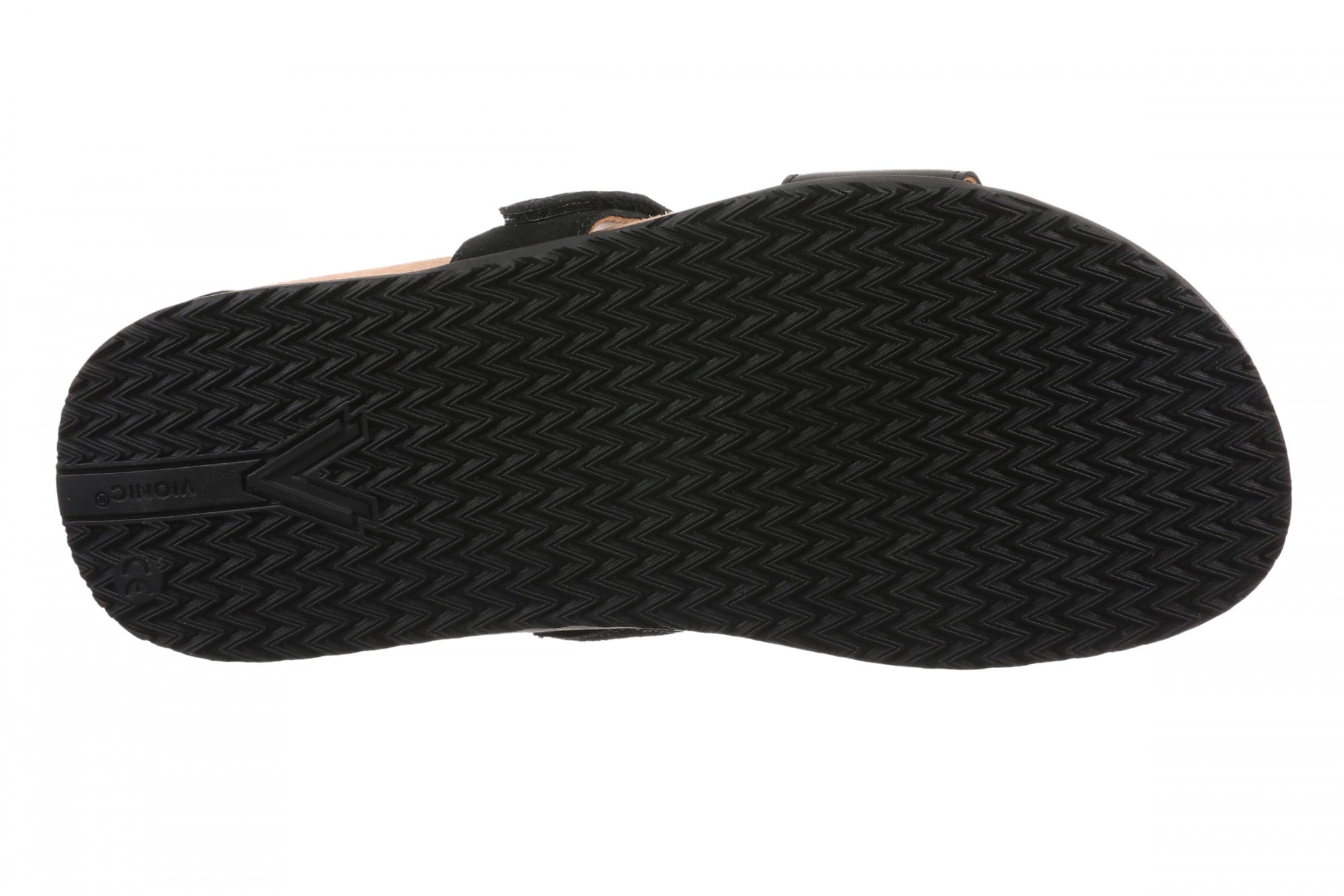 Vionic Elaine Women's Adjustable Arch Support Slide Sandal - Black - Bottom
