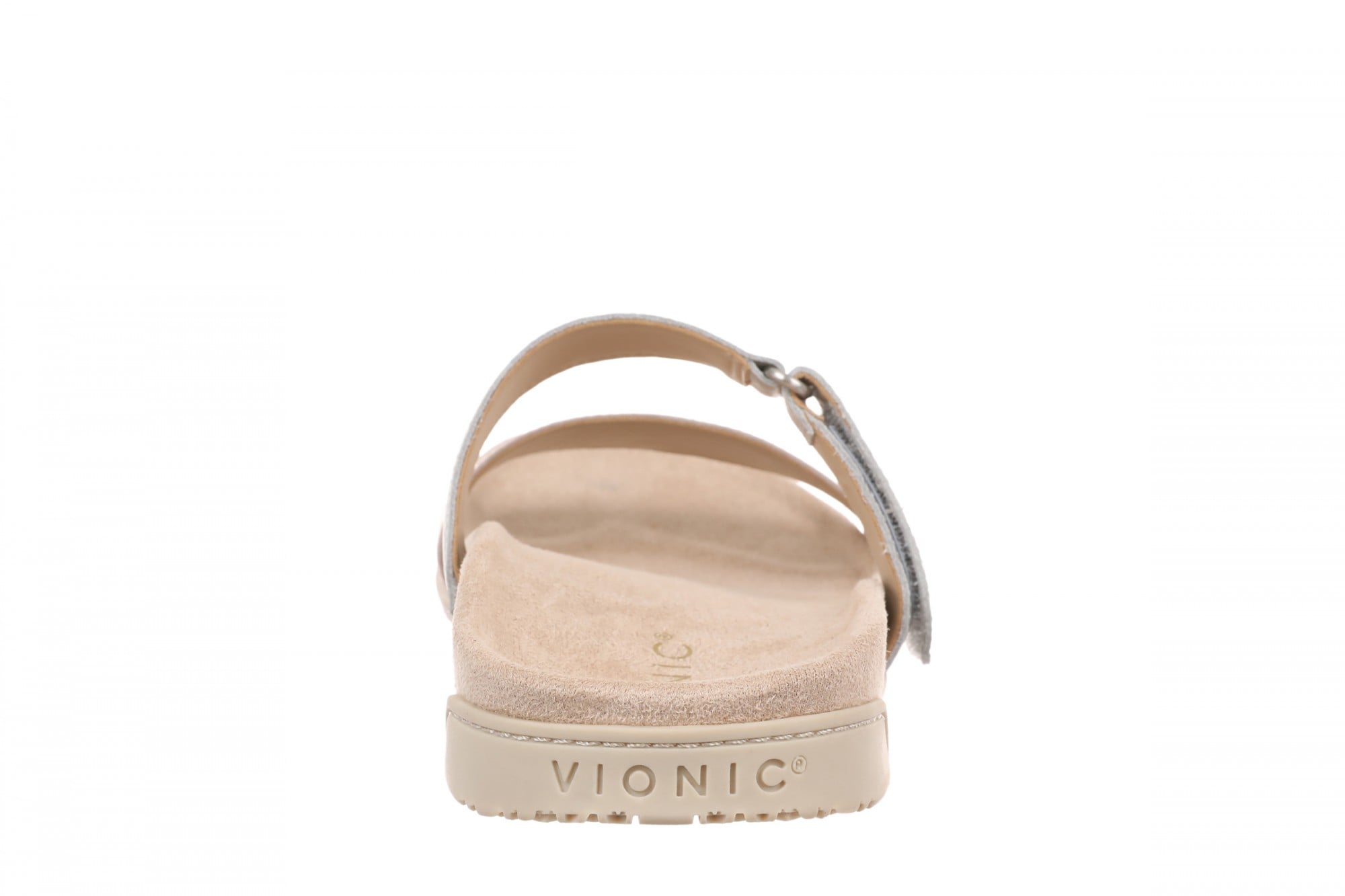 Vionic Elaine Women's Adjustable Arch Support Slide Sandal - Cameo Rose/Silver - Back