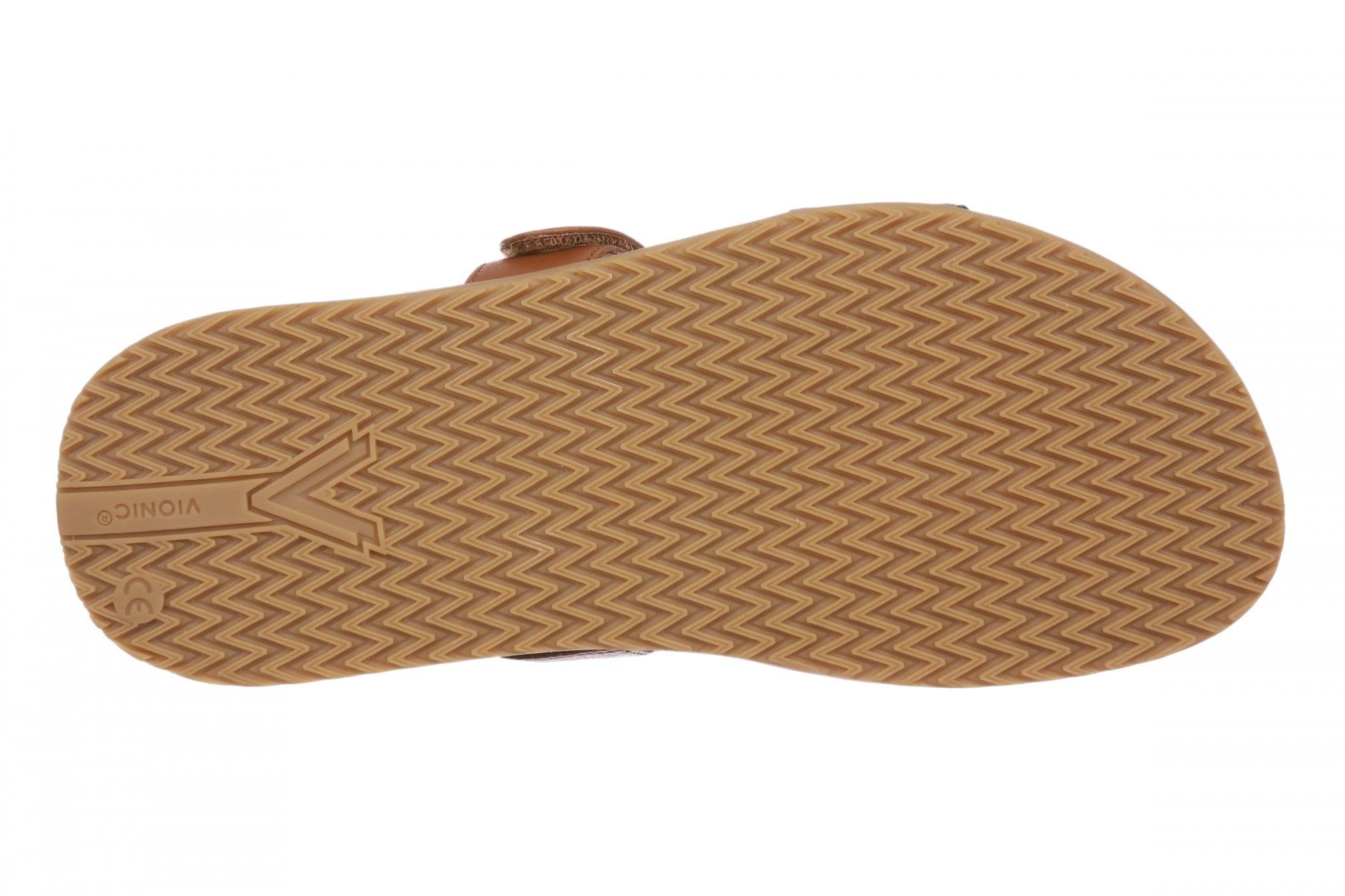 Vionic Elaine Women's Adjustable Arch Support Slide Sandal - Tan Leopard - Bottom