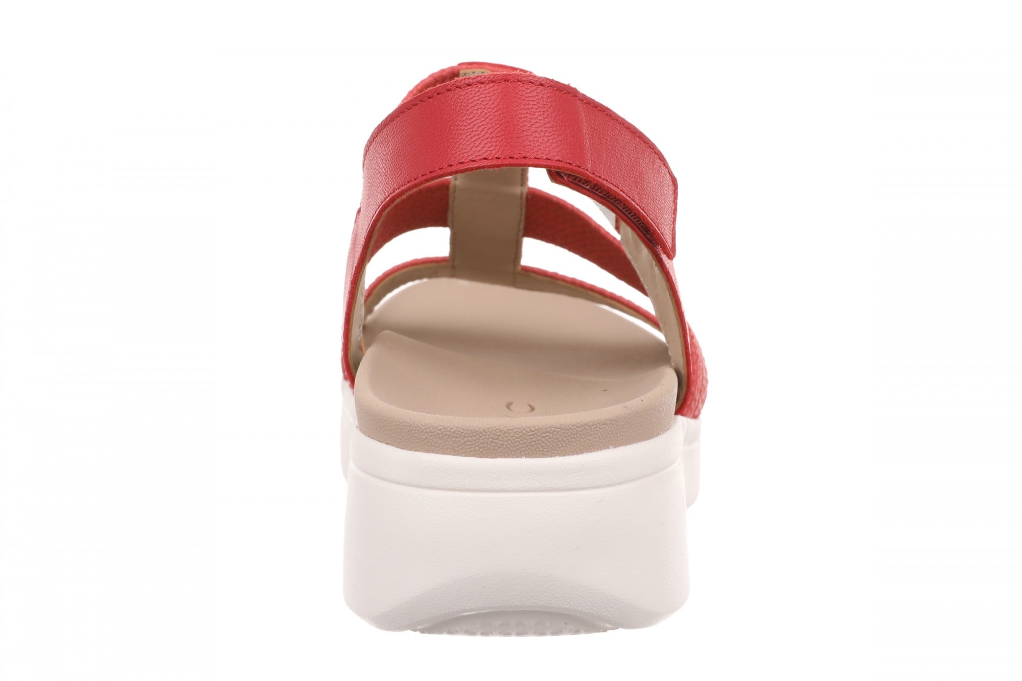 Vionic Sabrina Women's Wedge Sandals | Adjustable Straps & Arch Support - Varsity Red - Back
