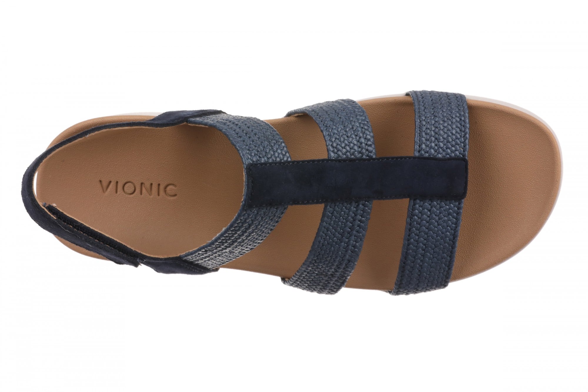 Vionic Sabrina Women's Wedge Sandals | Adjustable Straps & Arch Support - Navy Blazer - Top