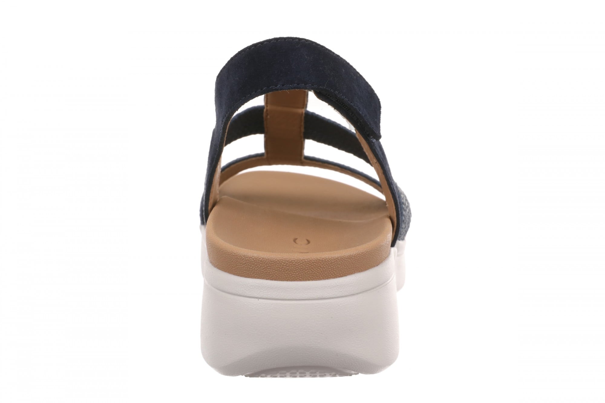 Vionic Sabrina Women's Wedge Sandals | Adjustable Straps & Arch Support - Navy Blazer - Back