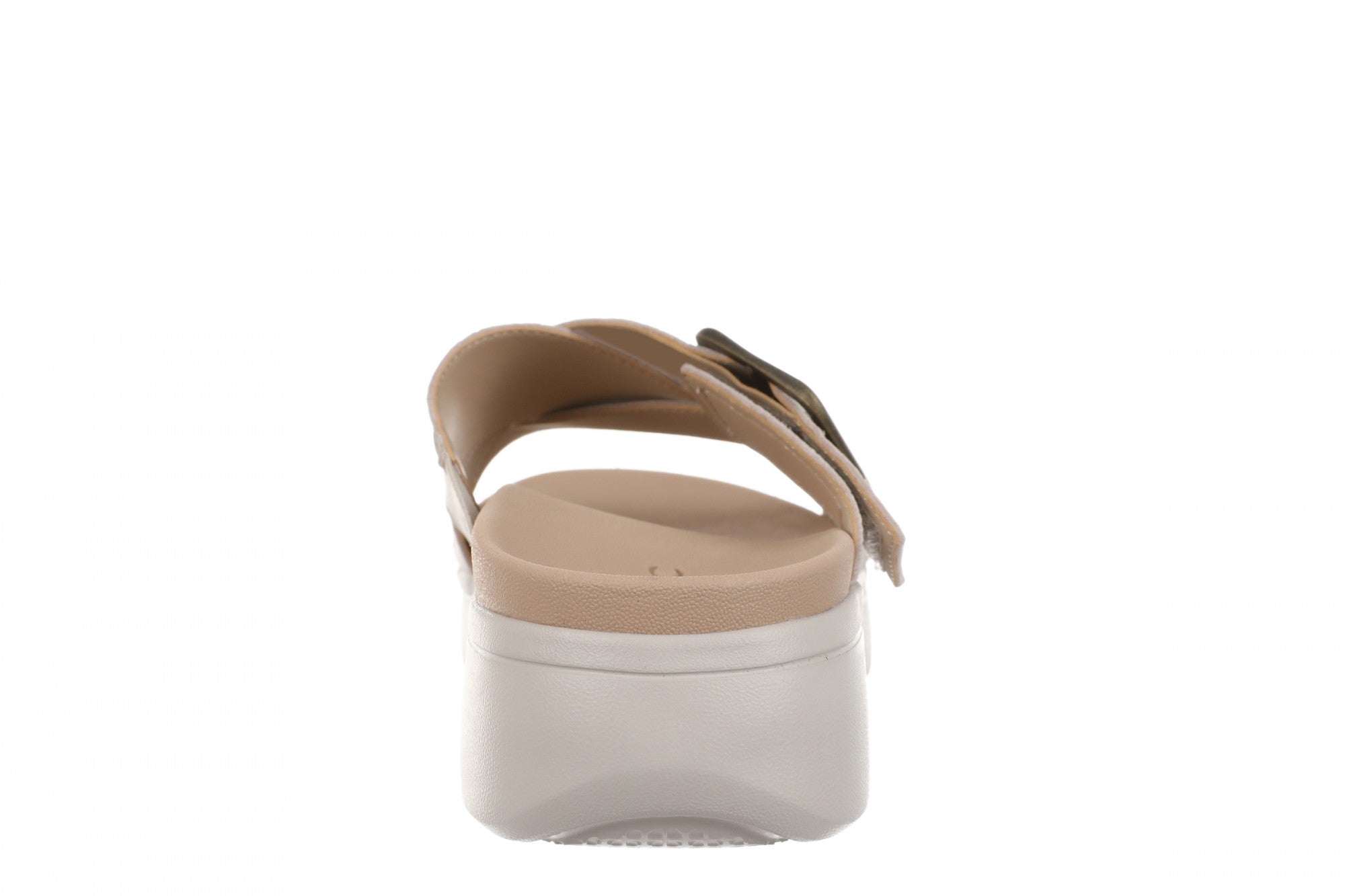 Vionic Starla Women's Orthotic Slide Sandal - Adjustable Buckle Comfort Platform - Chateau Grey - Back