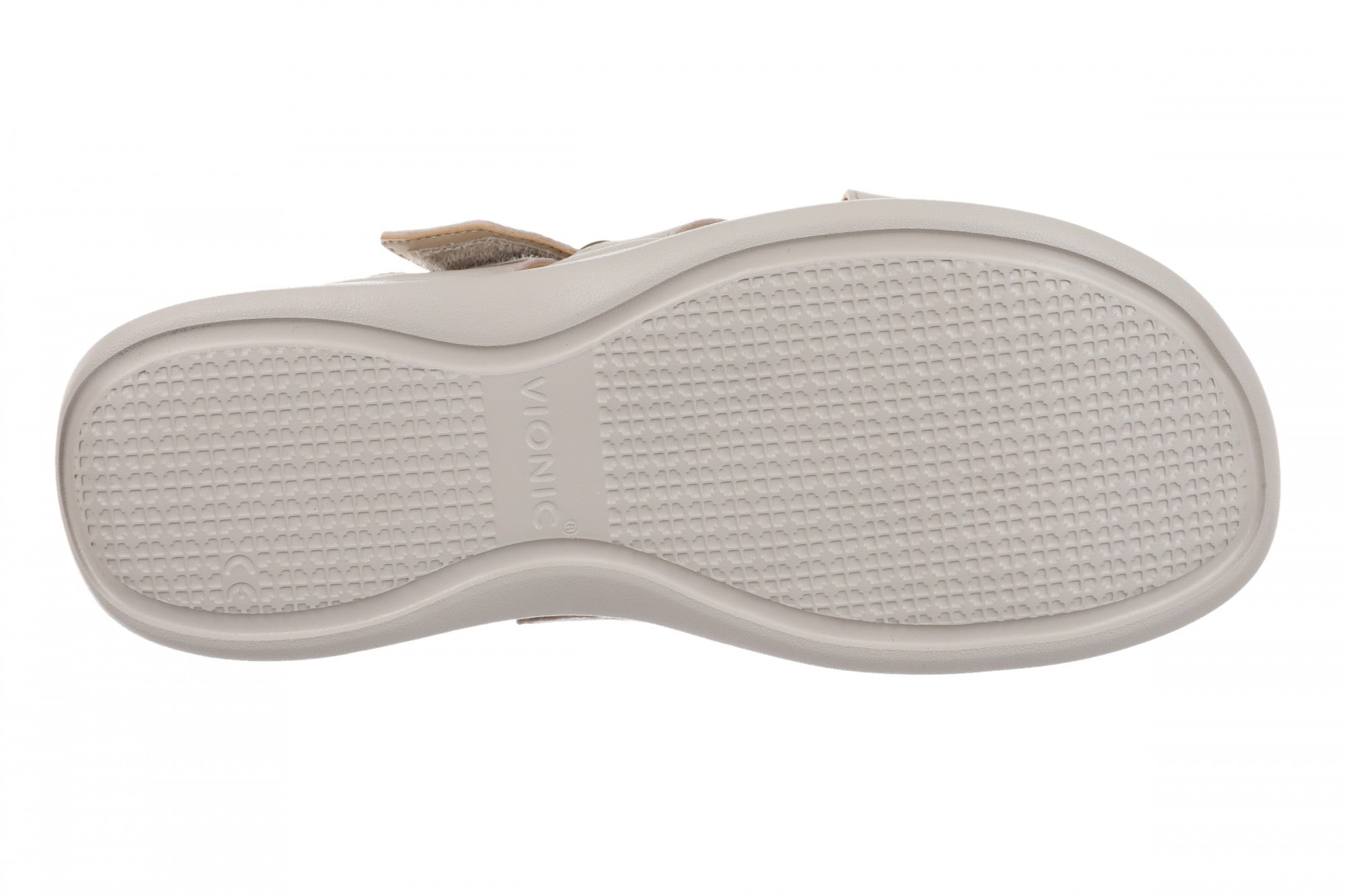 Vionic Starla Women's Orthotic Slide Sandal - Adjustable Buckle Comfort Platform - Chateau Grey - Bottom