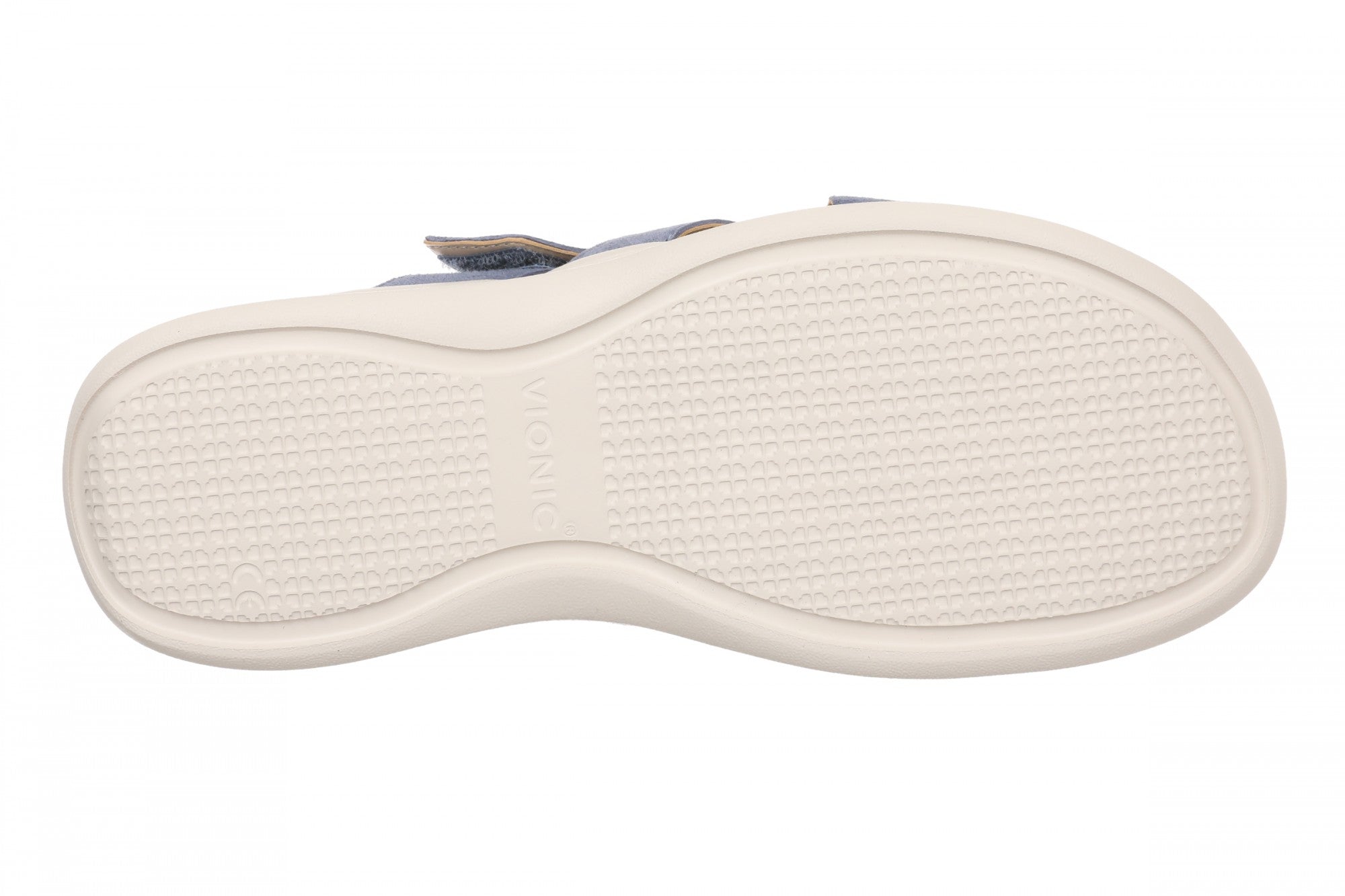 Vionic Starla Women's Orthotic Slide Sandal - Adjustable Buckle Comfort Platform - Pacific Blue - Bottom