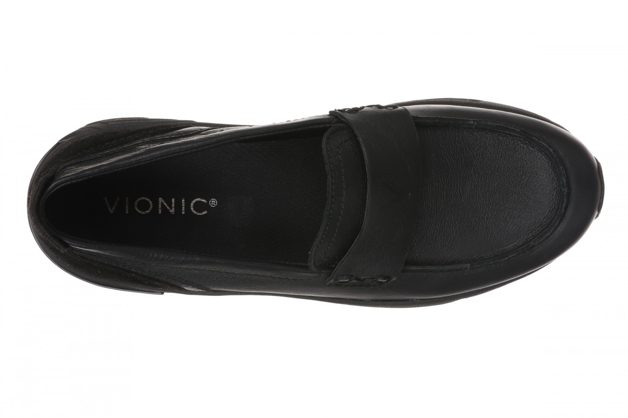 Vionic Walk Roam Loafer - Women's Comfortable Supportive Orthotic Arch Support Walking Shoes - Black/Black - Top