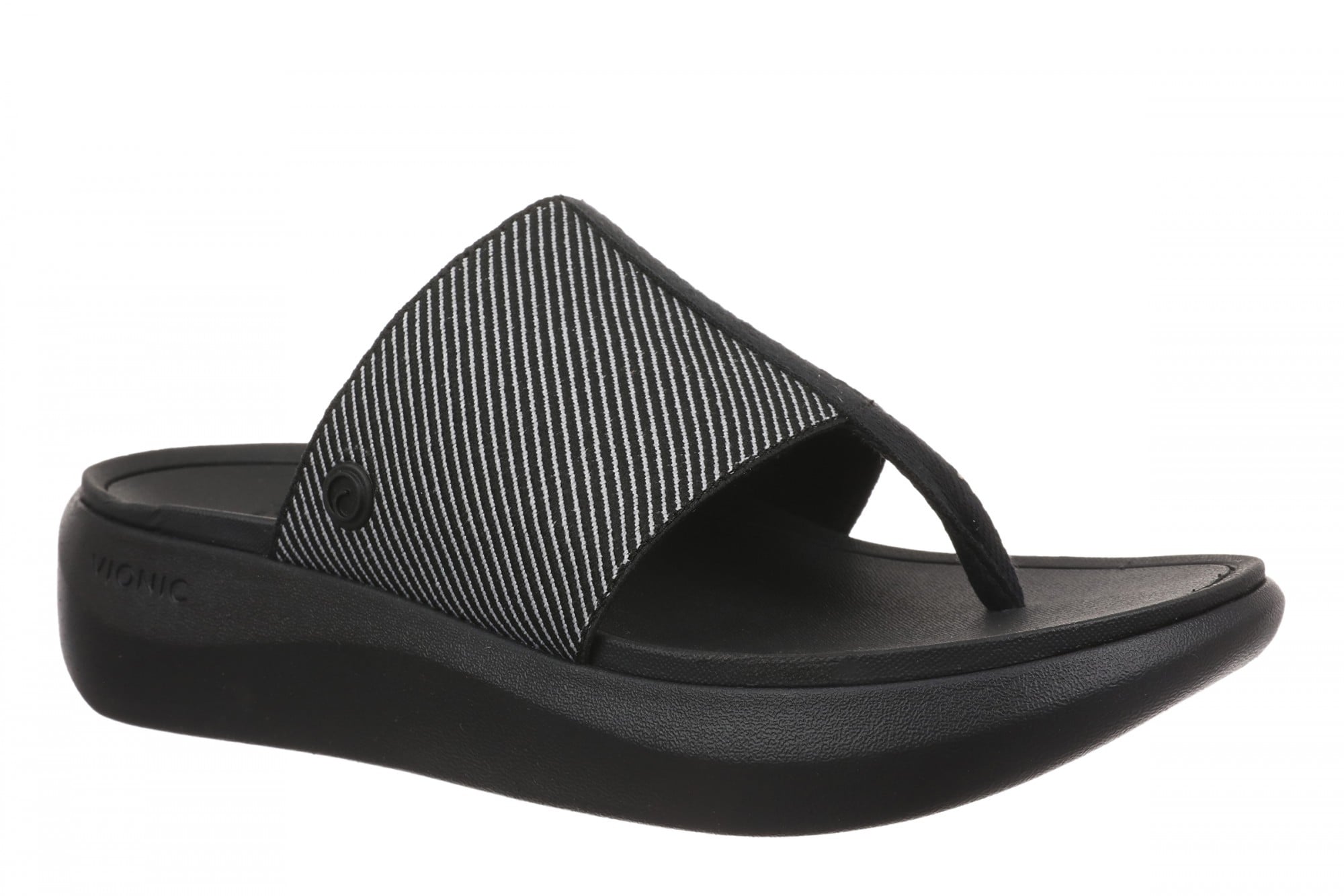 Vionic Aqua Women's Arch Support Thong Sandal in Black