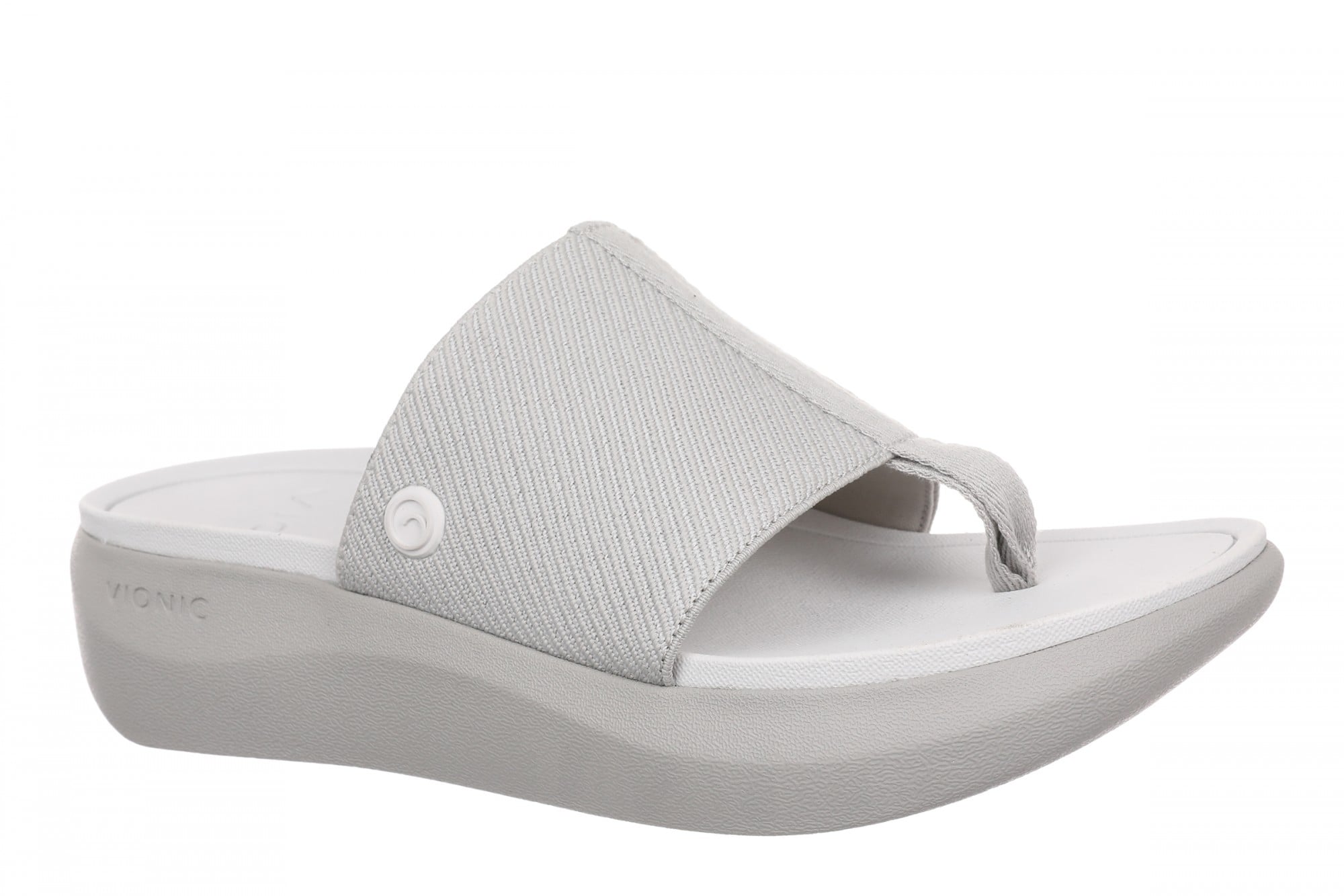 Vionic Aqua Women's Arch Support Thong Sandal - Paloma Grey - Angle main