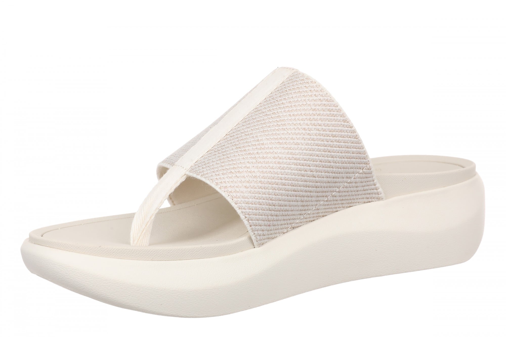 Vionic Aqua Women's Arch Support Thong Sandal - Ivory - Left angle