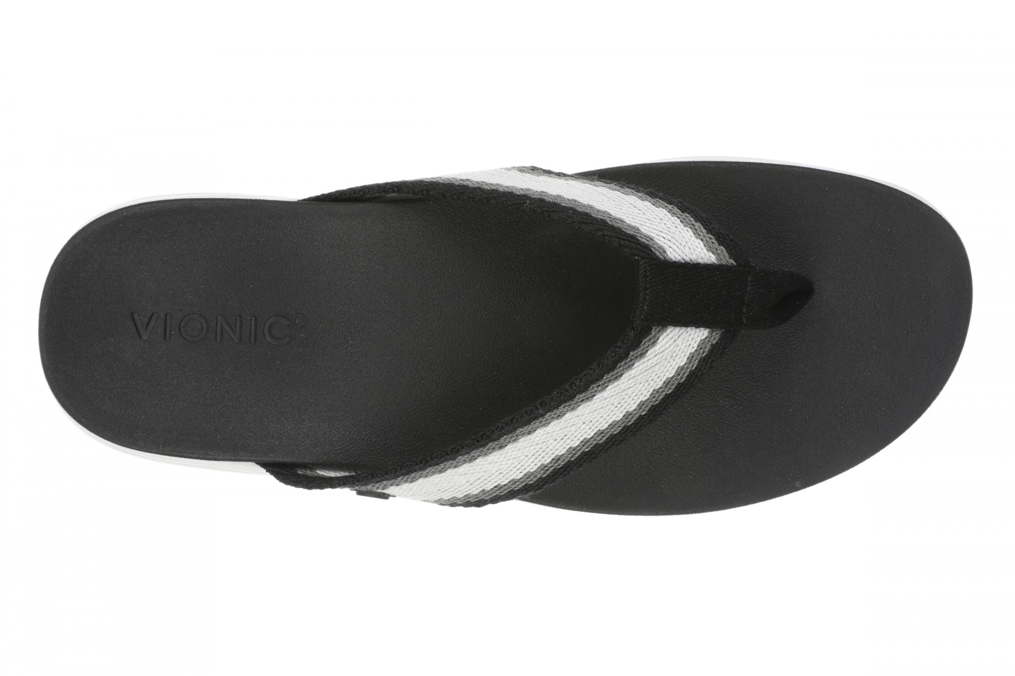 Vionic Indigo Arch Support Women's Thong Beach Sandal - Black Multi - Top