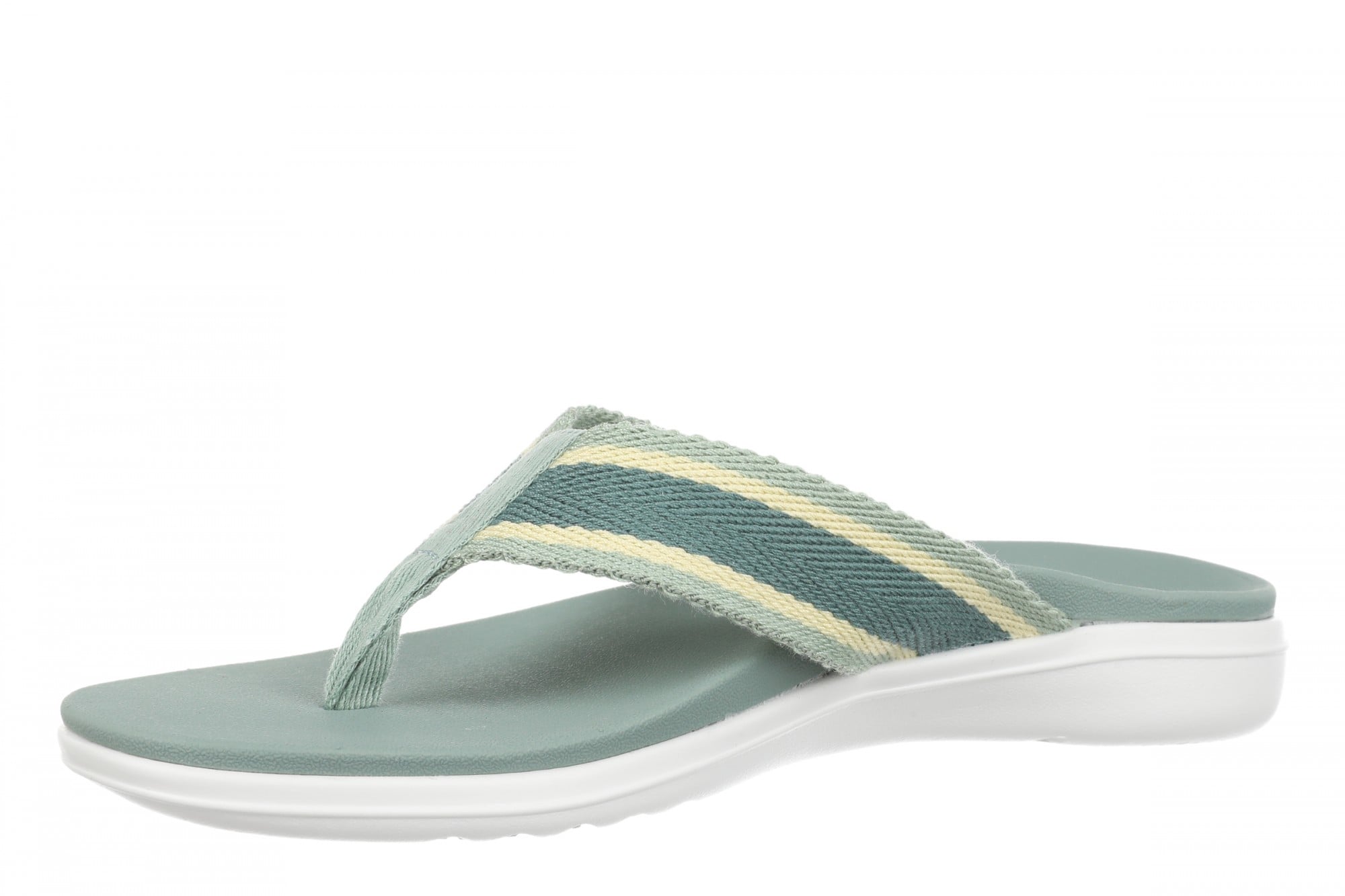 Vionic Indigo Arch Support Women's Thong Beach Sandal - Iceberg Green Multi - Left angle