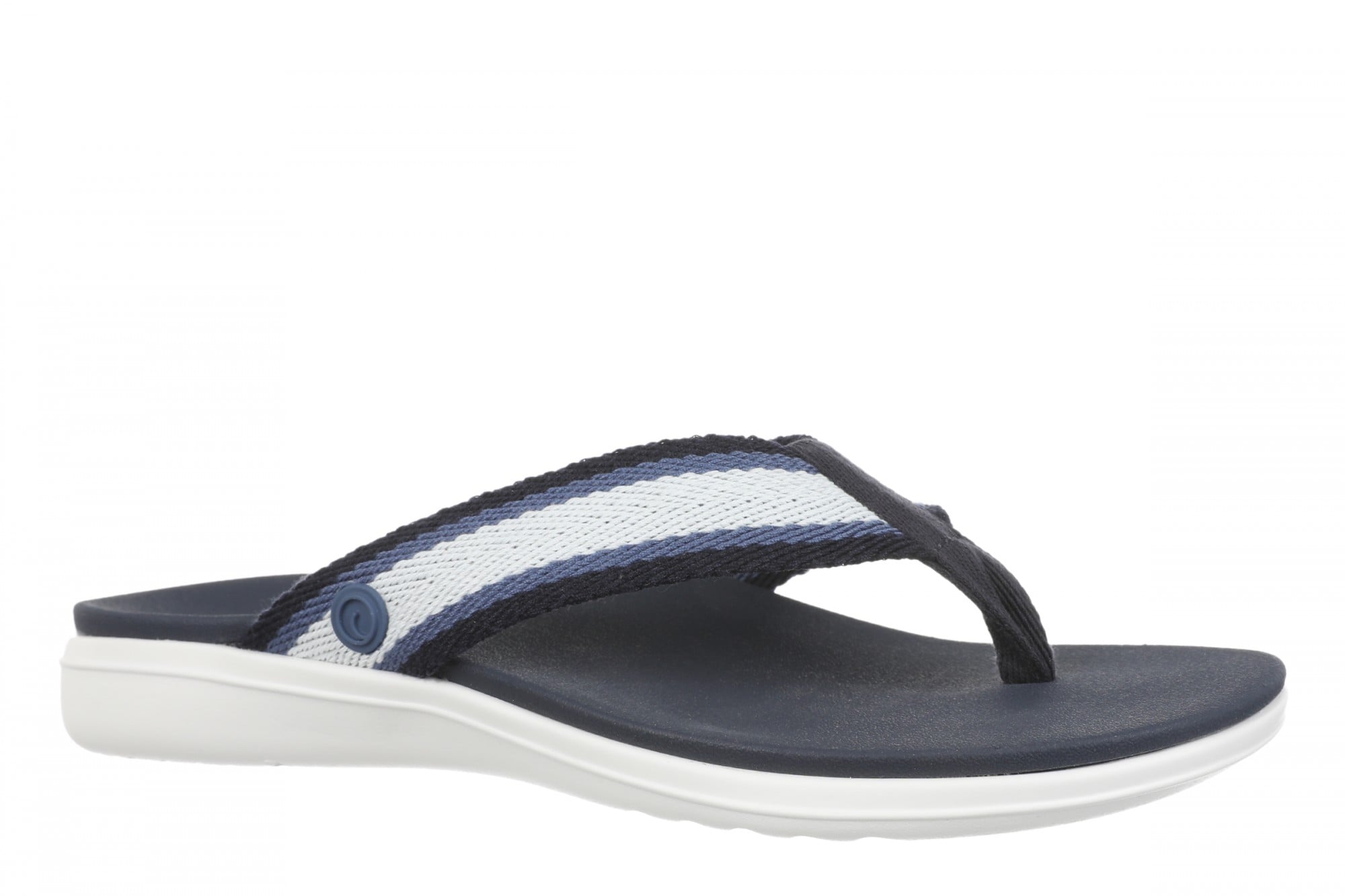 Vionic Indigo Arch Support Women's Thong Beach Sandal - Navy Blazer Multi - Angle main
