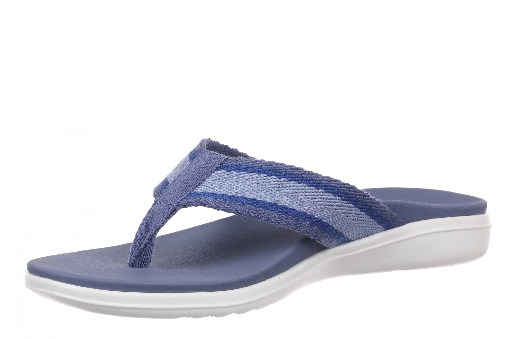 Vionic Indigo Arch Support Women's Thong Beach Sandal - Marlin Blue Multi - Left angle