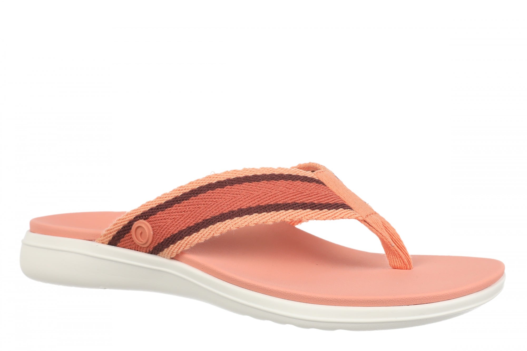 Vionic Indigo Arch Support Women's Thong Beach Sandal in Shell Coral Multi