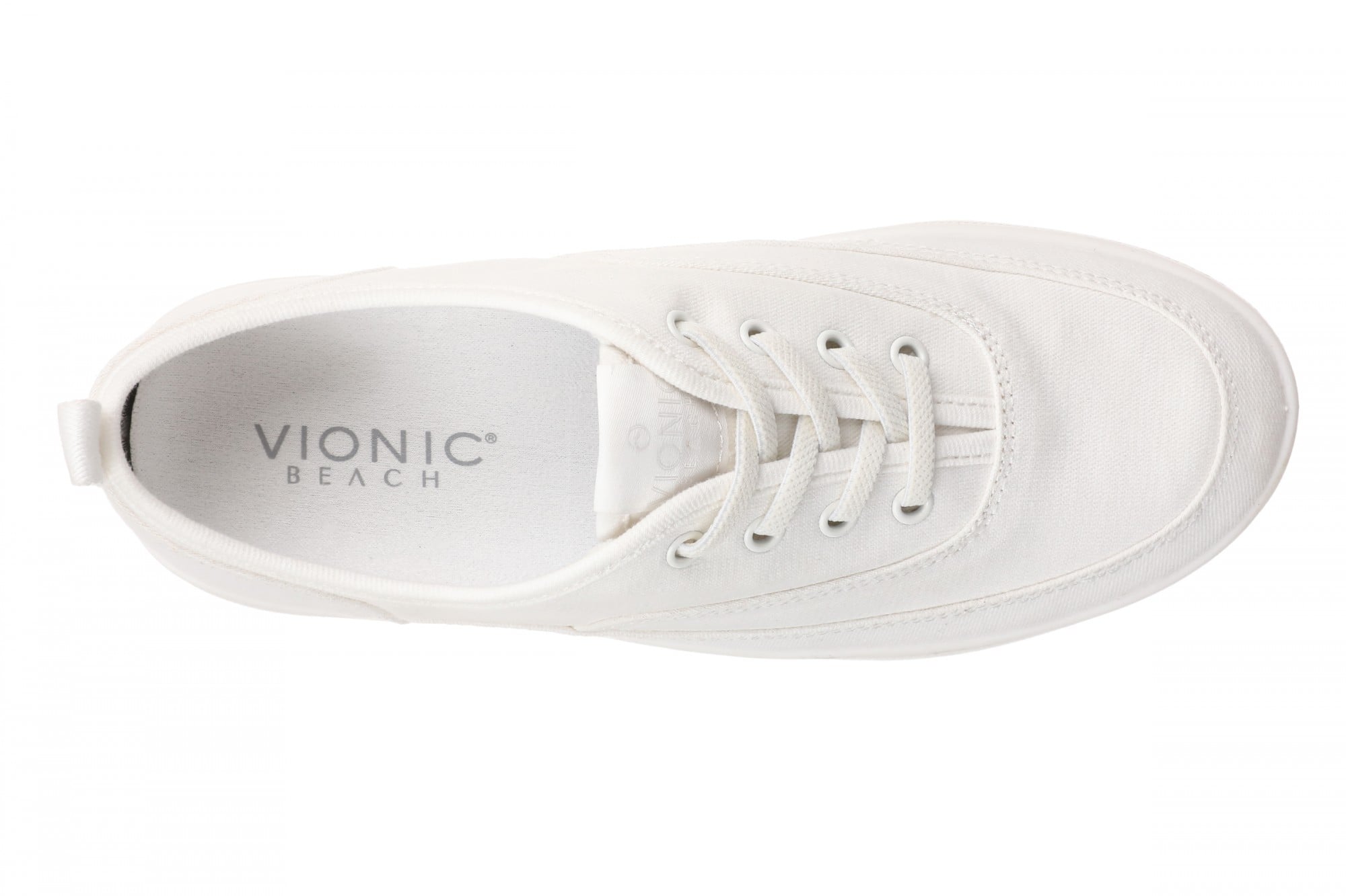 Vionic Cyan Women's Comfort Arch Support Lace-Up Sneaker - White - Top