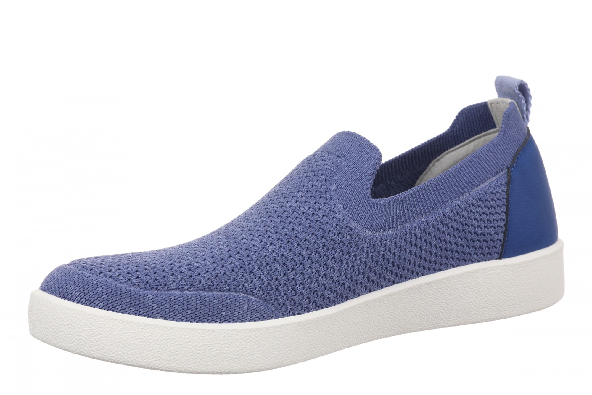 Vionic Elda Women's Knit Arch Support Walking Shoe - Marlin Blue - Left angle