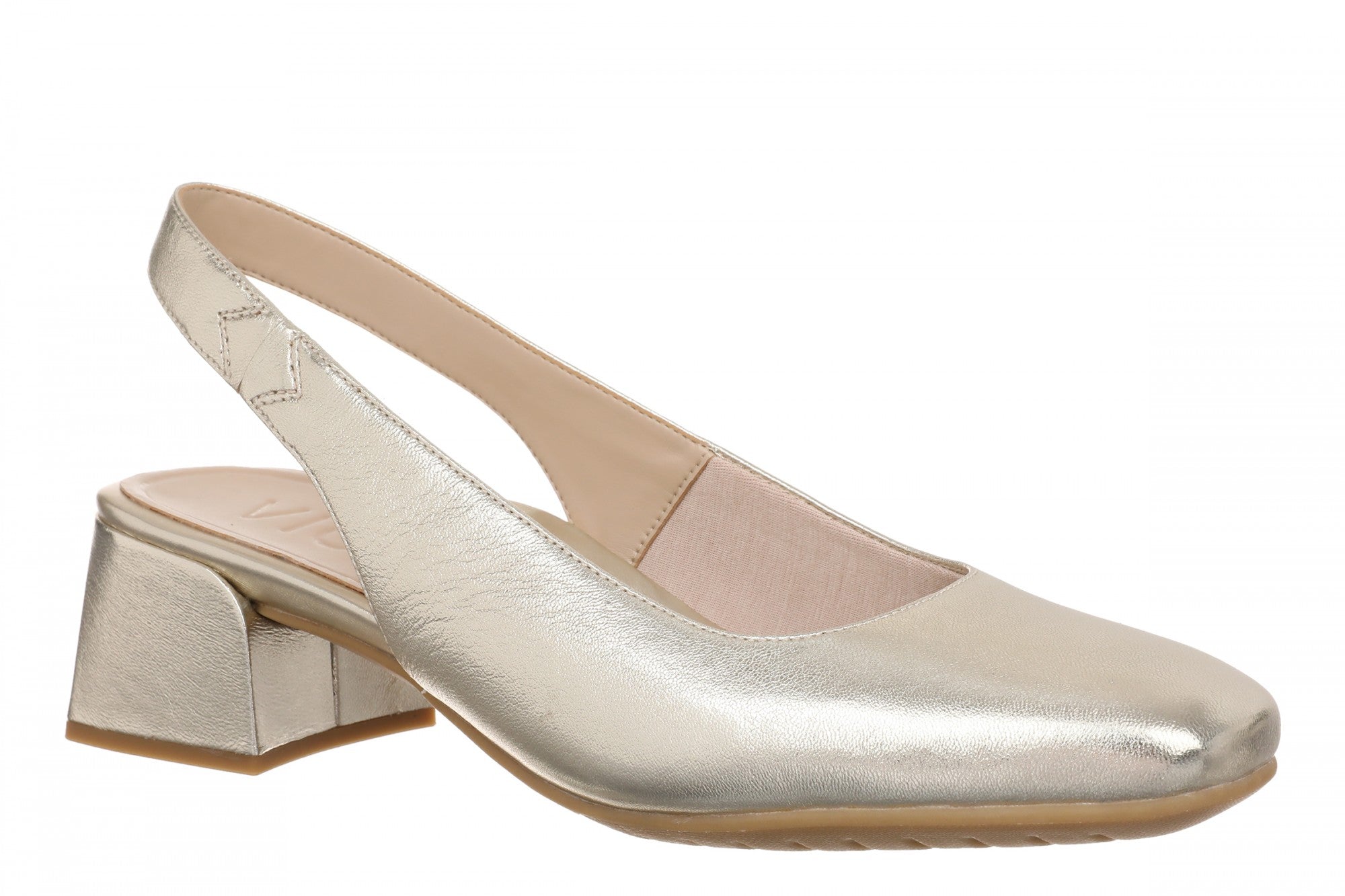 Vionic Reyes Women's Supportive Comfort Slingback Pump with Arch Support in Gold