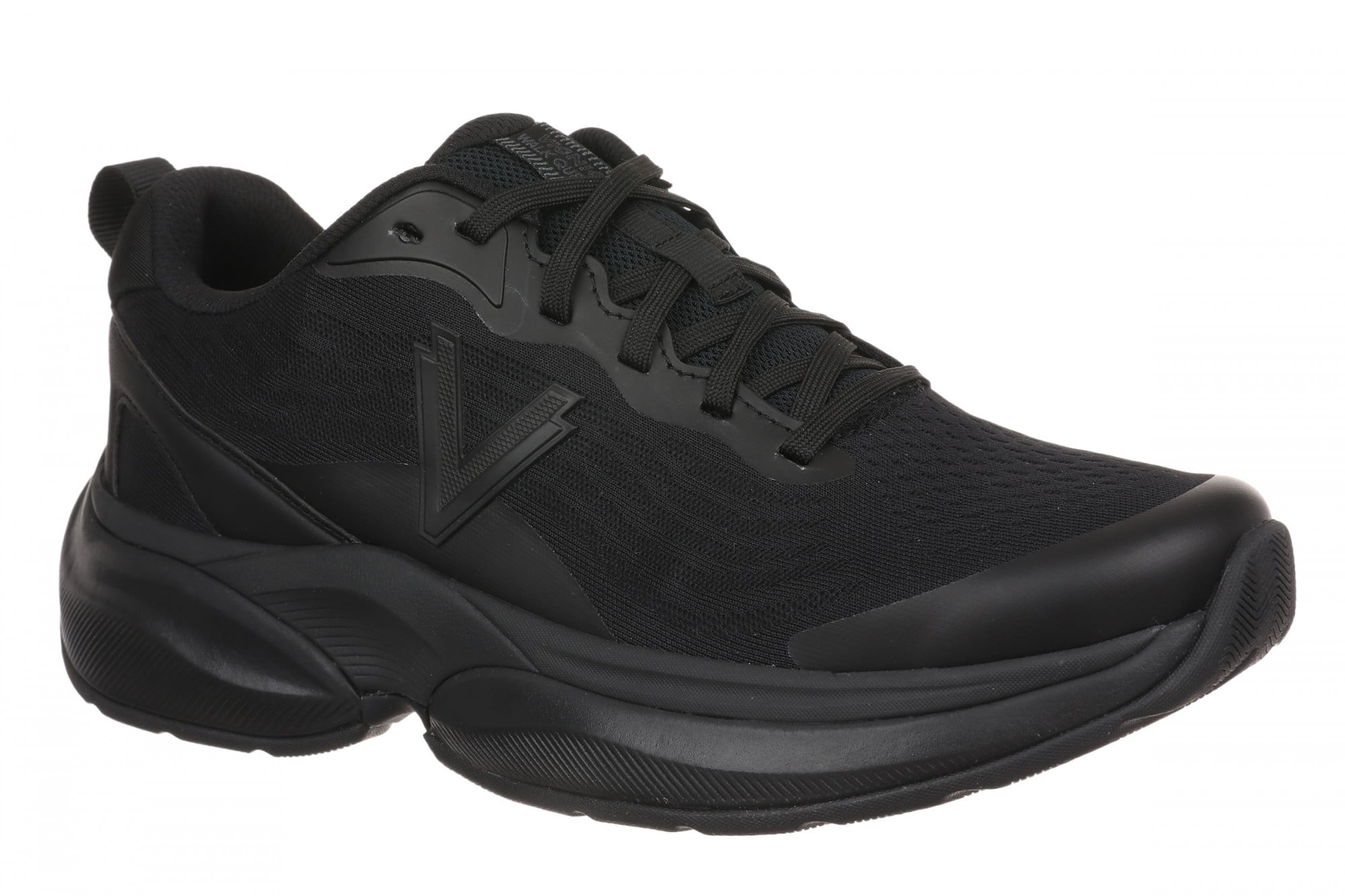 Vionic Walk Quest Women's Lightweight Comfort Orthotic Arch Support Walking Shoes in Black/black