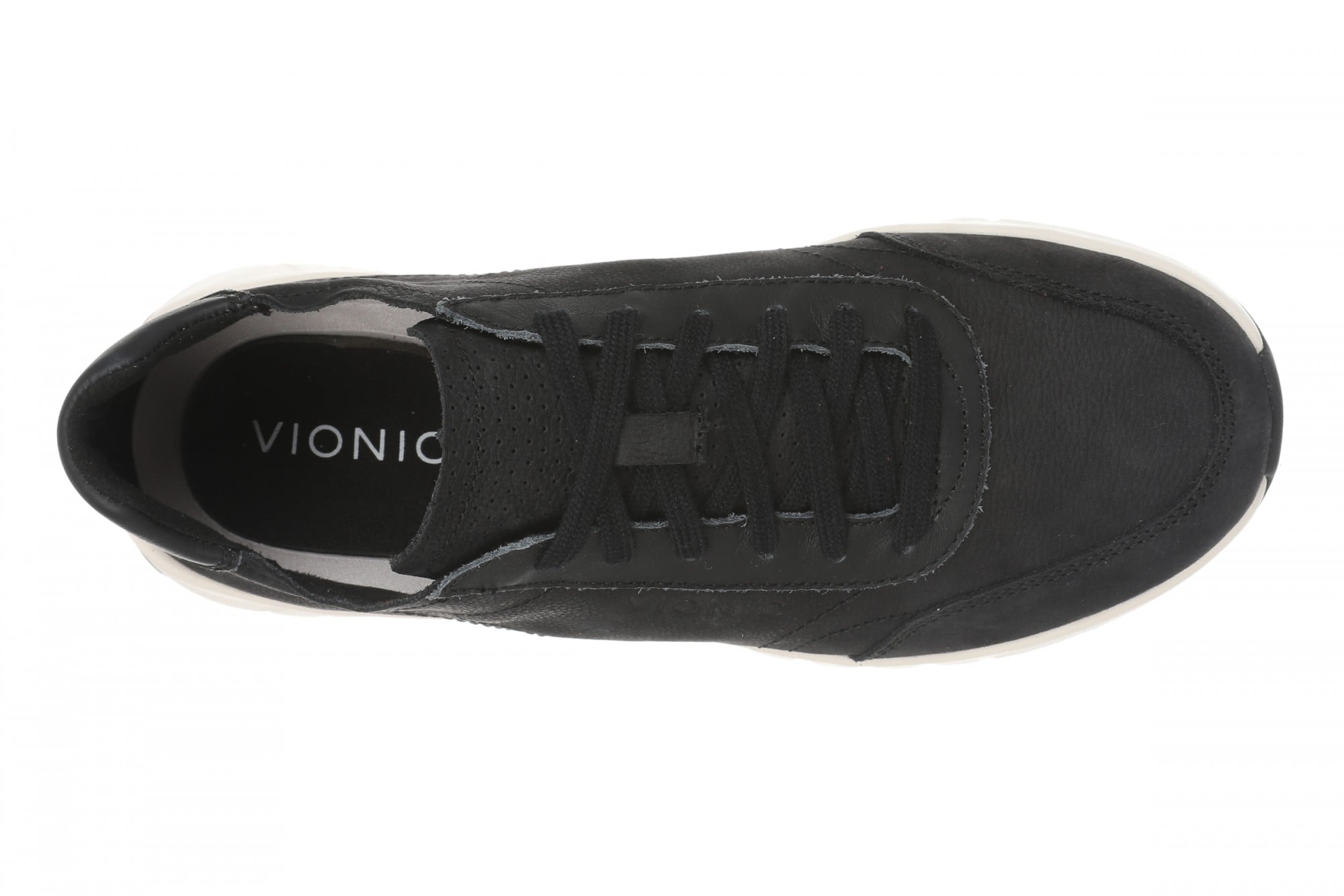 Vionic Uptown Sneaker - Women's Orthotic Arch Support Comfort Lace-Up Shoes - Black - Top