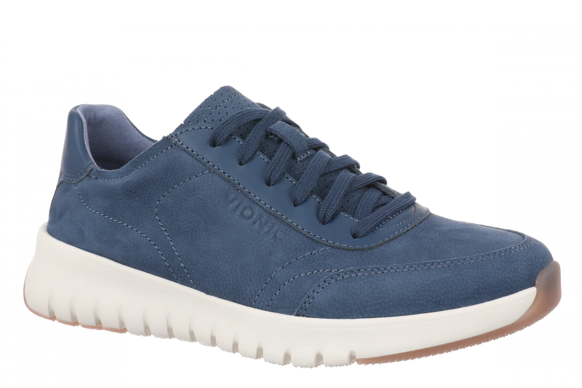 Vionic Uptown Sneaker - Women's Orthotic Arch Support Comfort Lace-Up Shoes - Dark Denim - Angle main