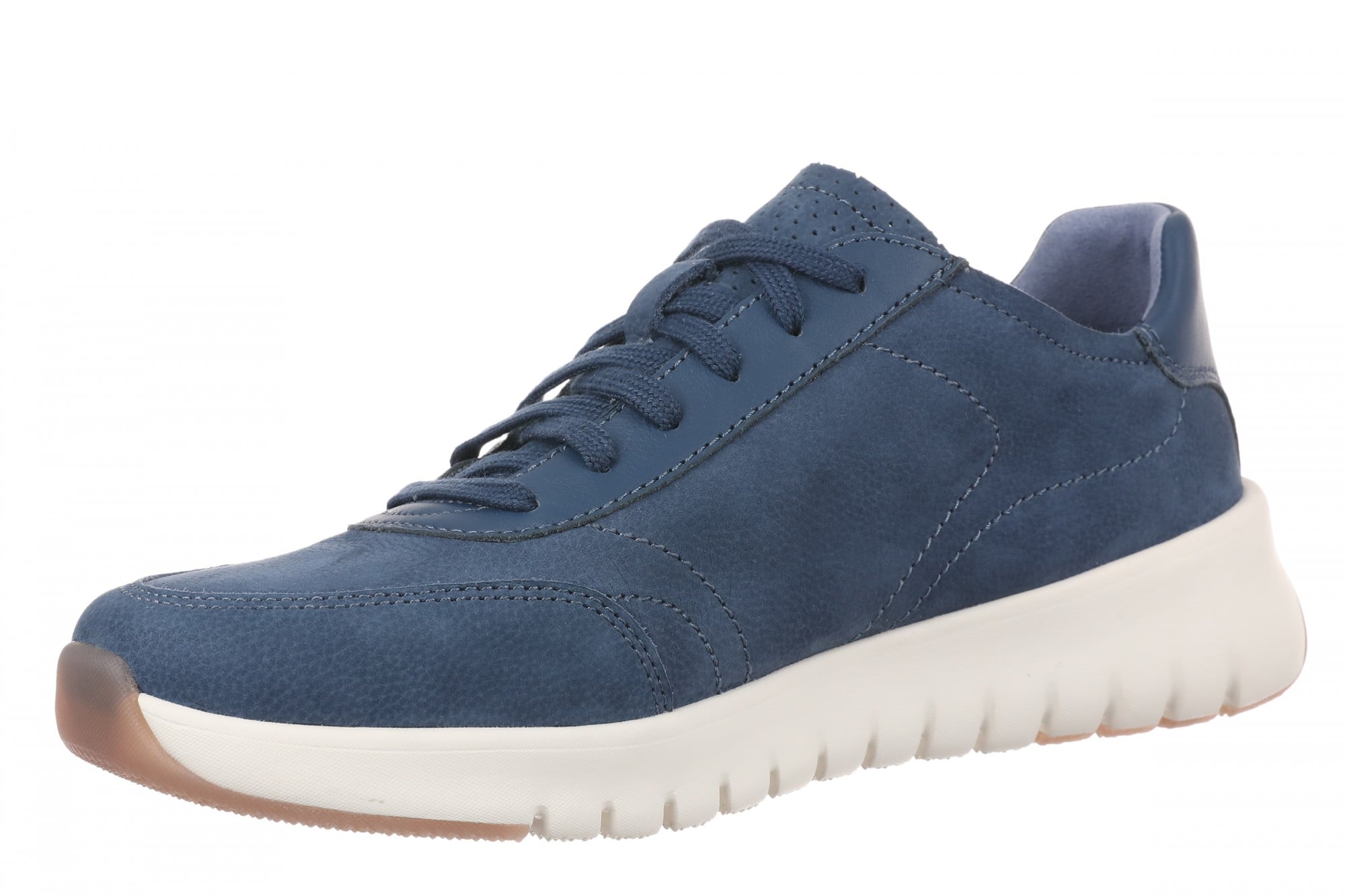 Vionic Uptown Sneaker - Women's Orthotic Arch Support Comfort Lace-Up Shoes - Dark Denim - Left angle