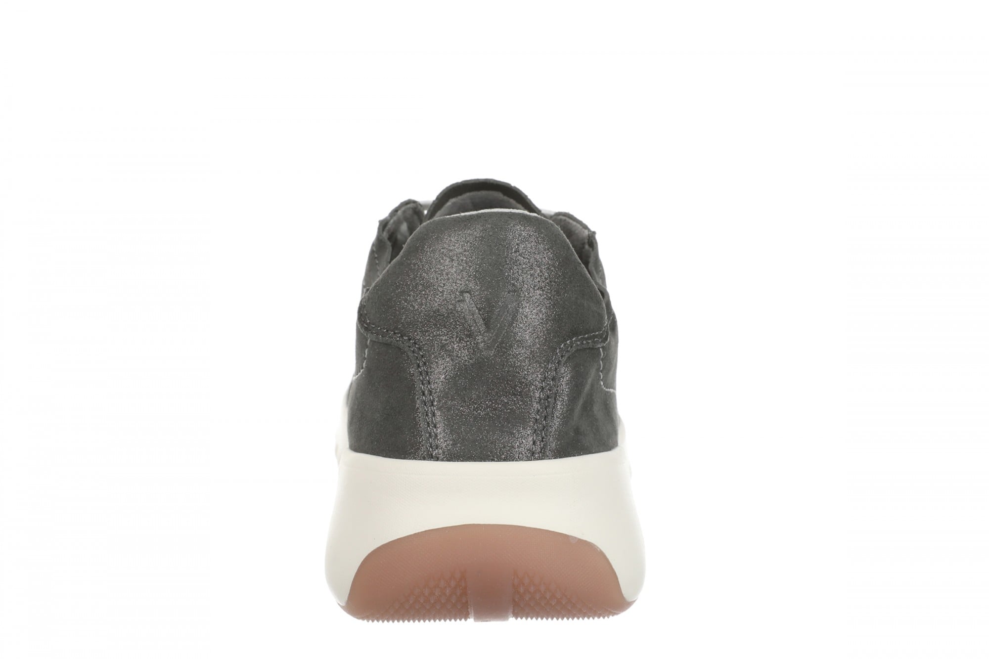 Vionic Uptown Sneaker - Women's Orthotic Arch Support Comfort Lace-Up Shoes - Polluted Silver - Back