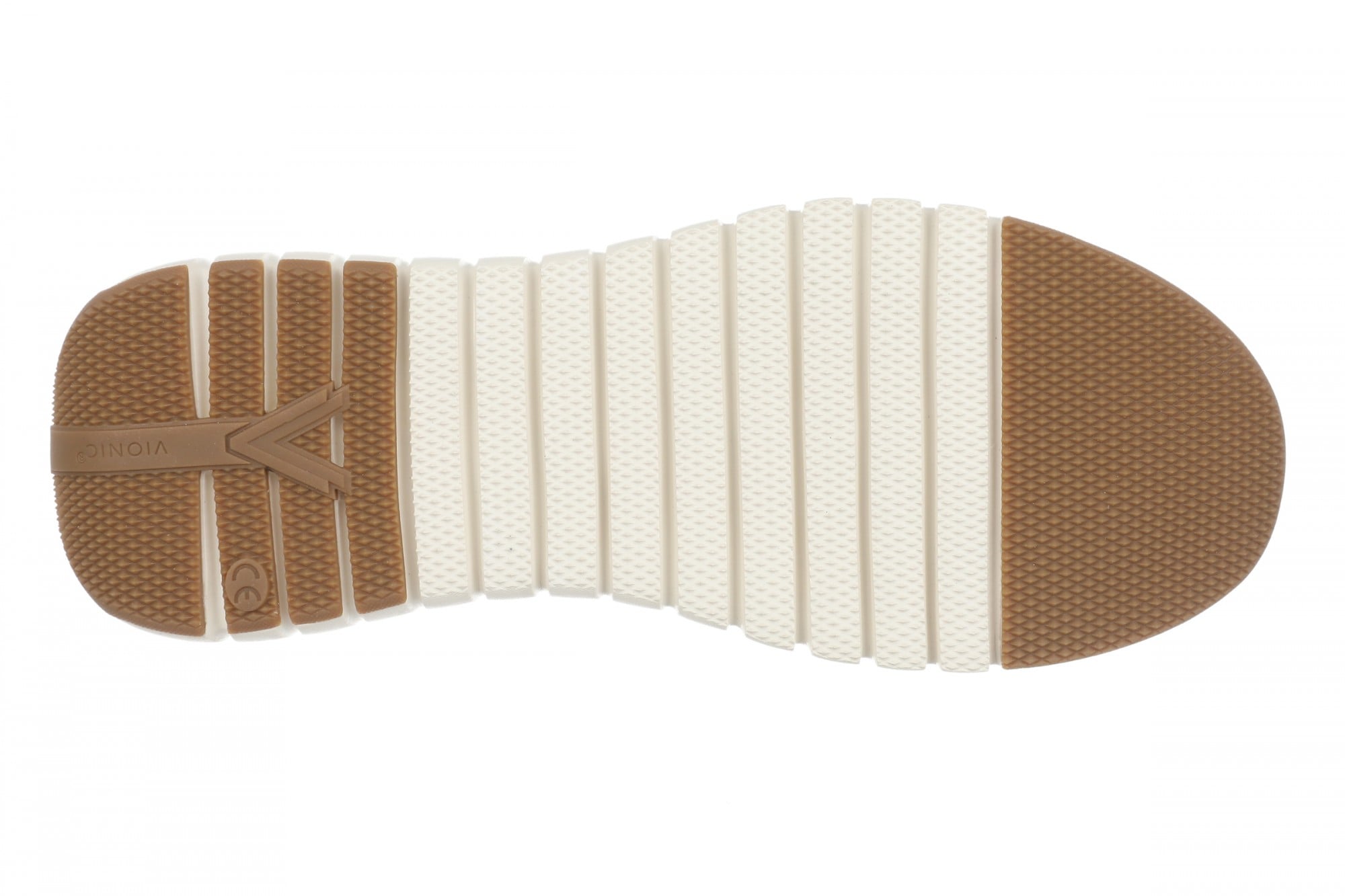 Vionic Uptown Sneaker - Women's Orthotic Arch Support Comfort Lace-Up Shoes - Gold - Bottom