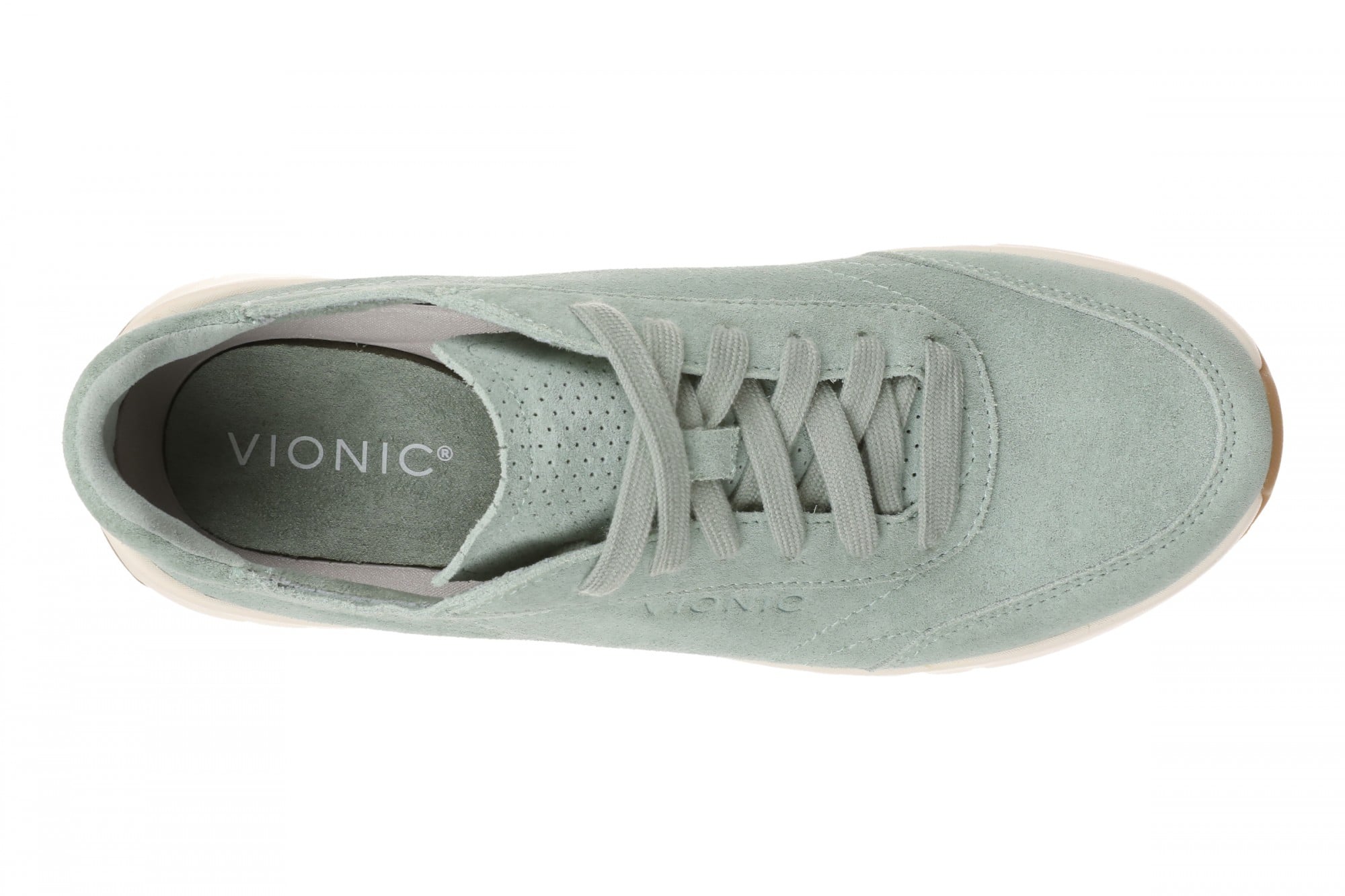 Vionic Uptown Sneaker - Women's Orthotic Arch Support Comfort Lace-Up Shoes - Iceberg Green - Top