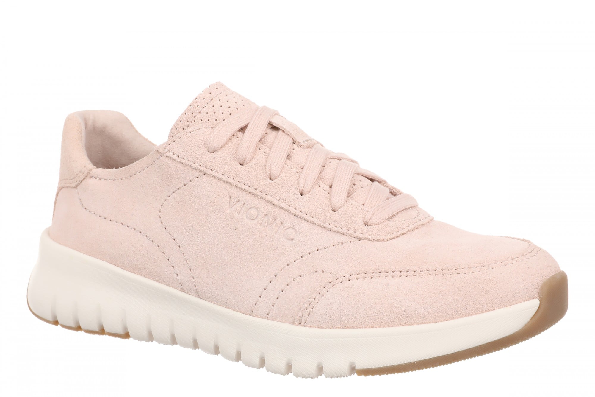 Vionic Uptown Sneaker - Women's Orthotic Arch Support Comfort Lace-Up Shoes - Cameo Rose - Angle main