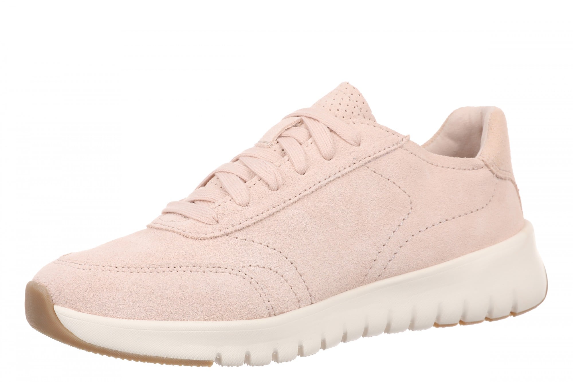 Vionic Uptown Sneaker - Women's Orthotic Arch Support Comfort Lace-Up Shoes - Cameo Rose - Left angle