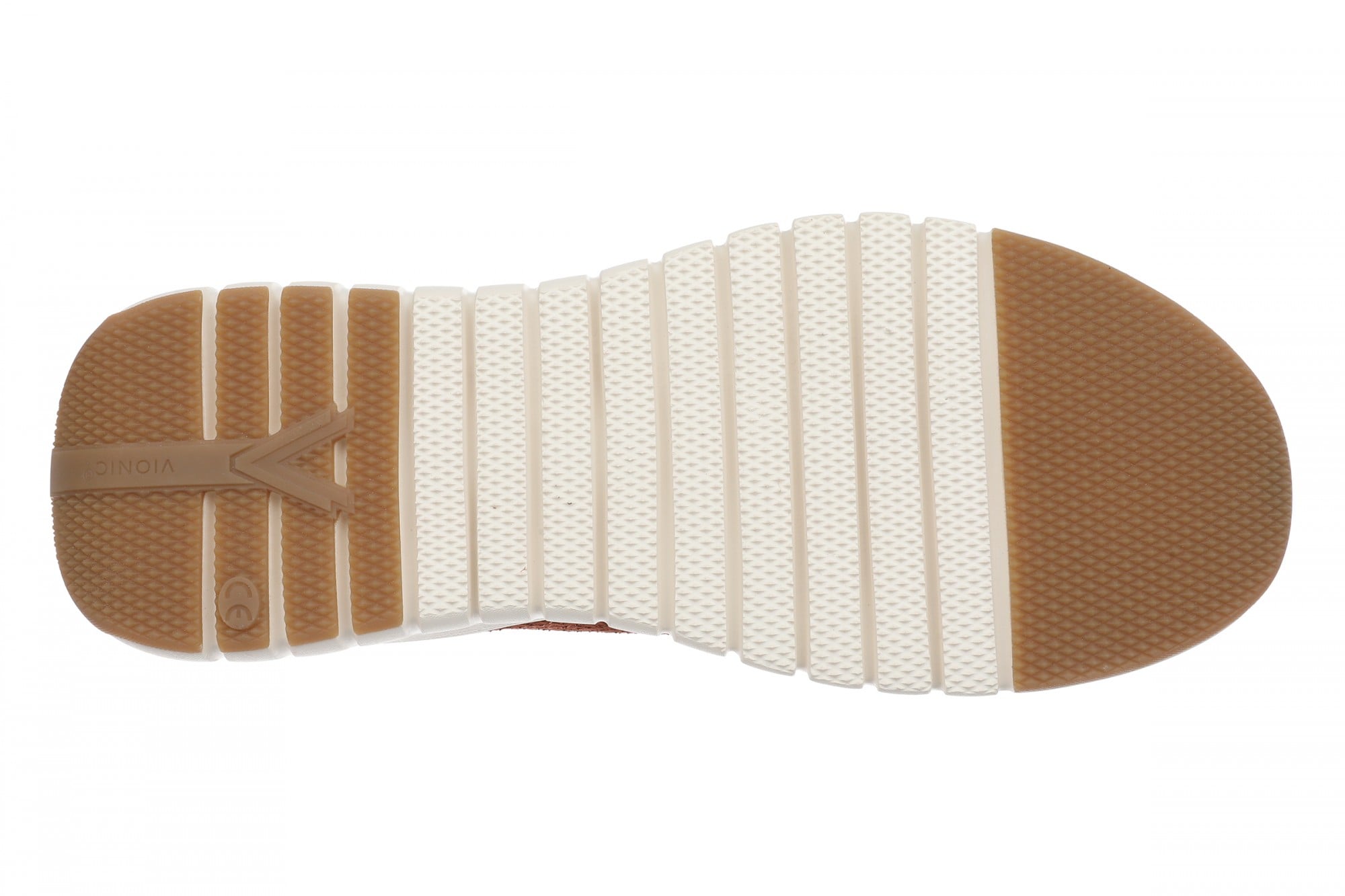 Vionic Uptown Sneaker - Women's Orthotic Arch Support Comfort Lace-Up Shoes - Baked Clay - Bottom