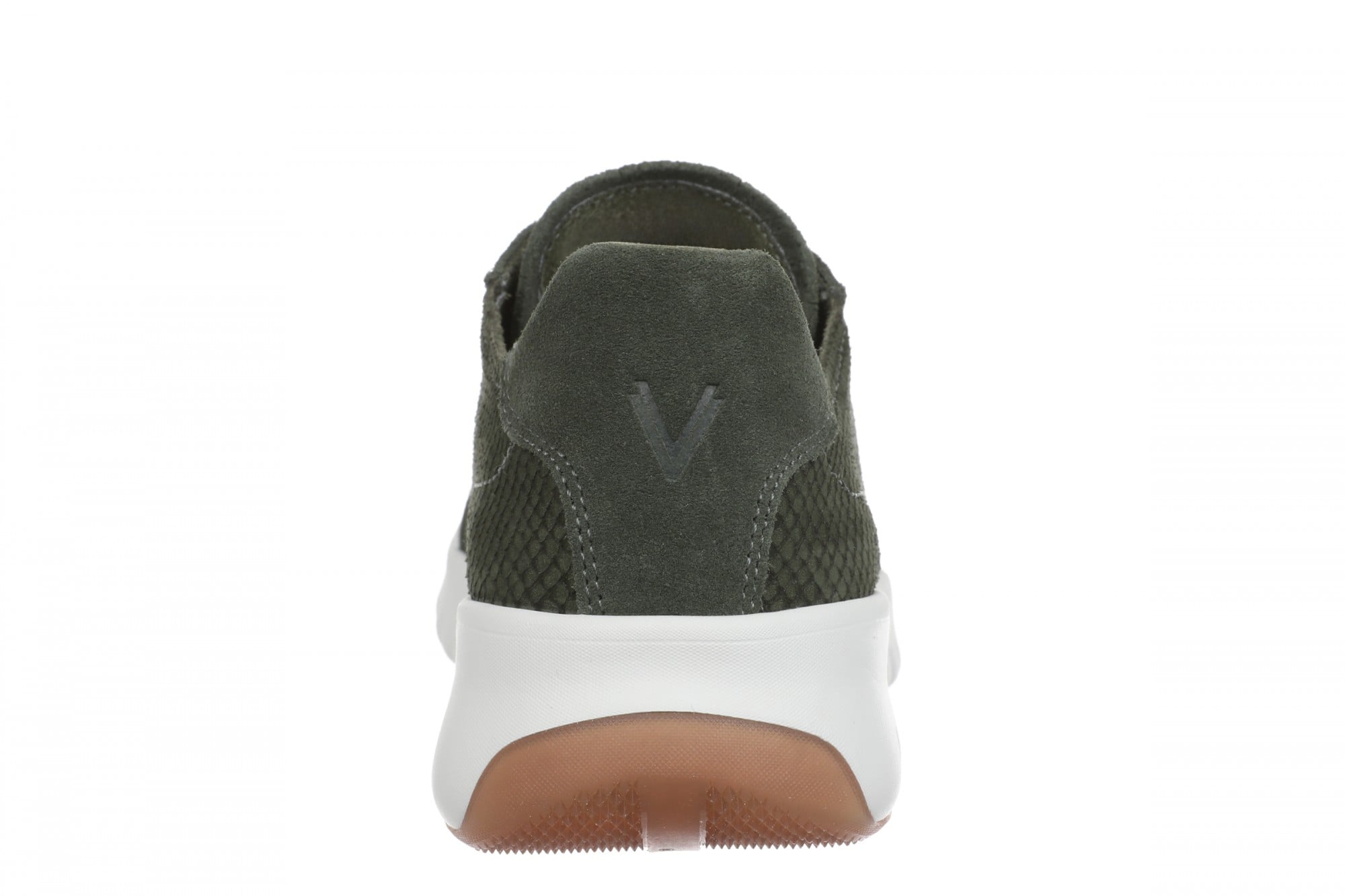 Vionic Uptown Sneaker - Women's Orthotic Arch Support Comfort Lace-Up Shoes - Olive Moss - Back