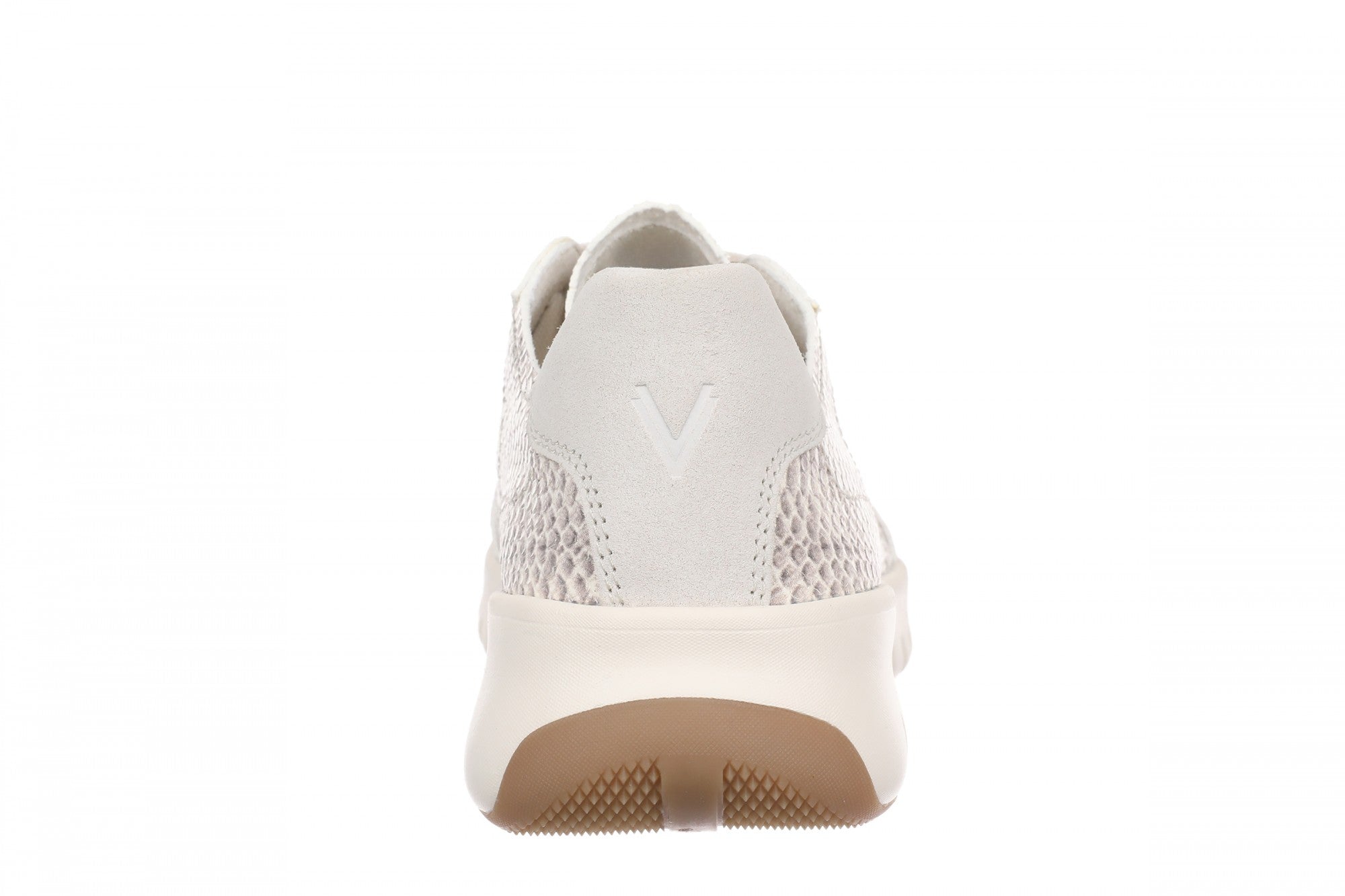 Vionic Uptown Sneaker - Women's Orthotic Arch Support Comfort Lace-Up Shoes - Ivory Python - Back
