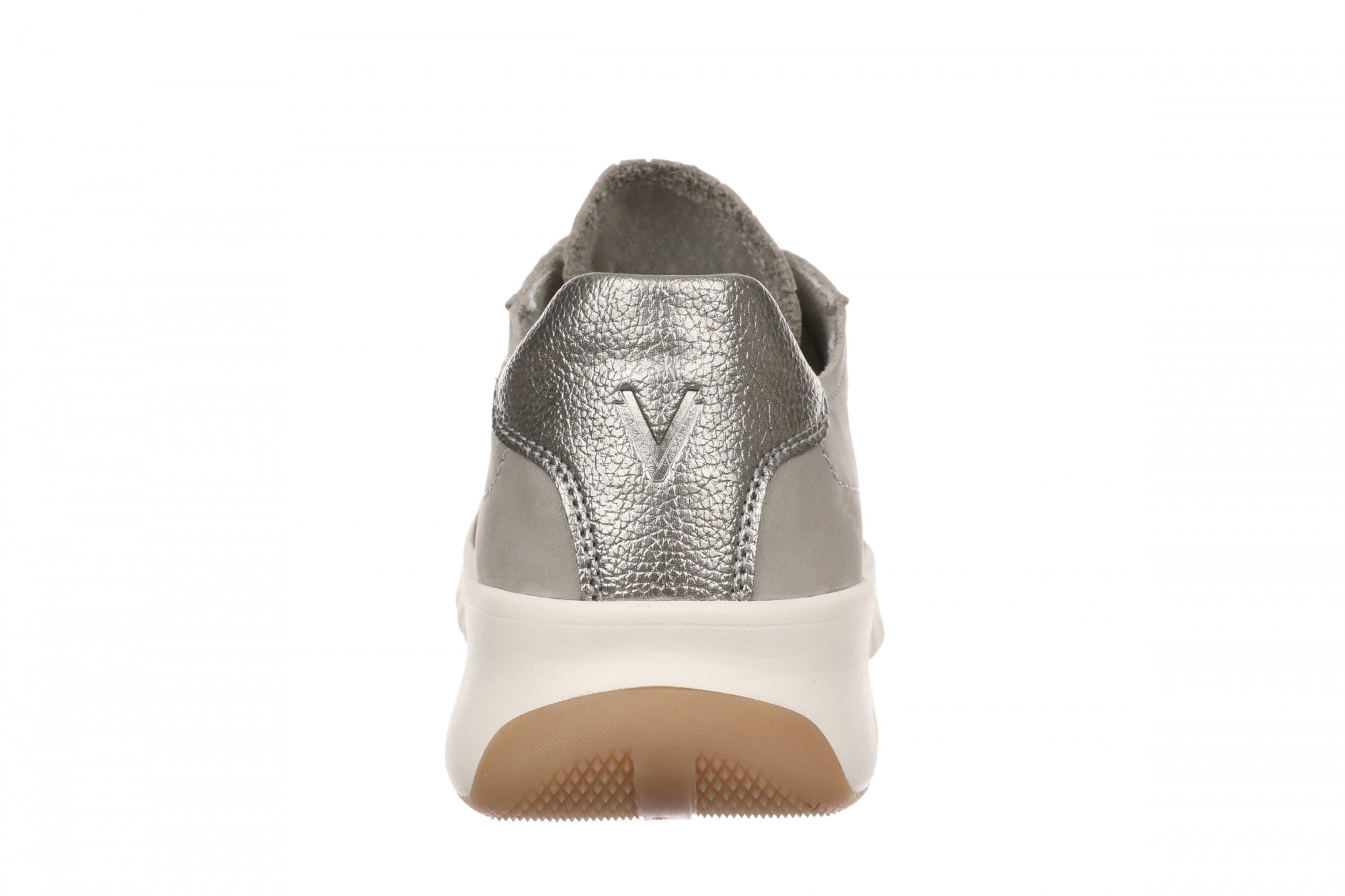 Vionic Uptown Sneaker - Women's Orthotic Arch Support Comfort Lace-Up Shoes - Pashmina Grey - Back