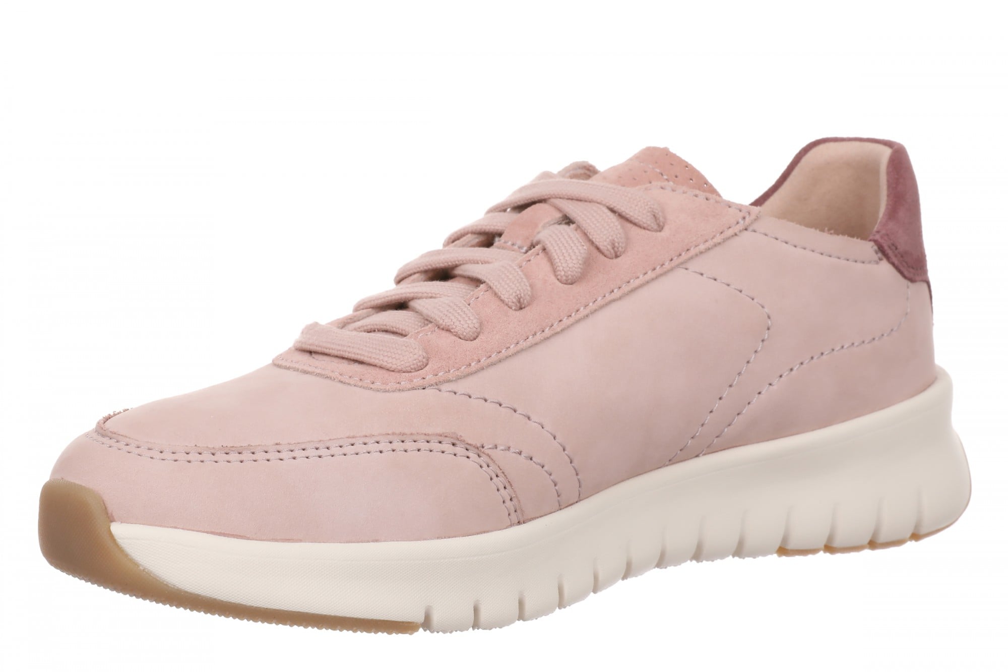 Vionic Uptown Sneaker - Women's Orthotic Arch Support Comfort Lace-Up Shoes - Misty Rose - Left angle