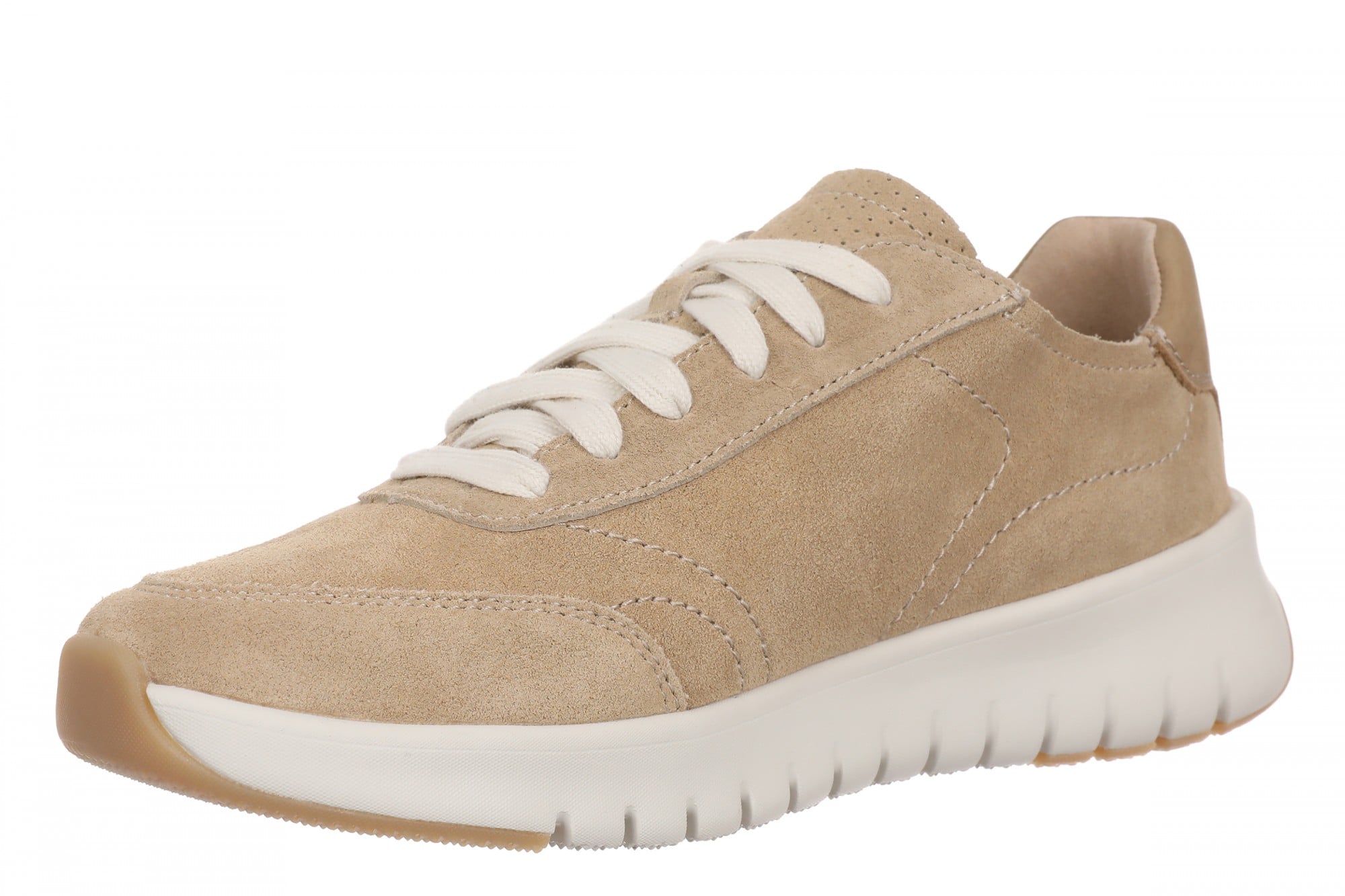 Vionic Uptown Sneaker - Women's Orthotic Arch Support Comfort Lace-Up Shoes - Caramel - Left angle