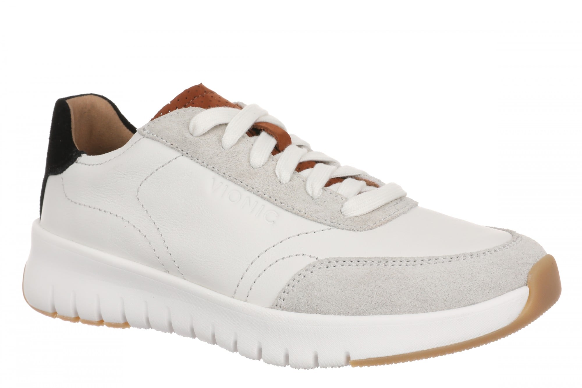 Vionic Uptown Sneaker - Women's Orthotic Arch Support Comfort Lace-Up Shoes - Dove Multi - Angle main