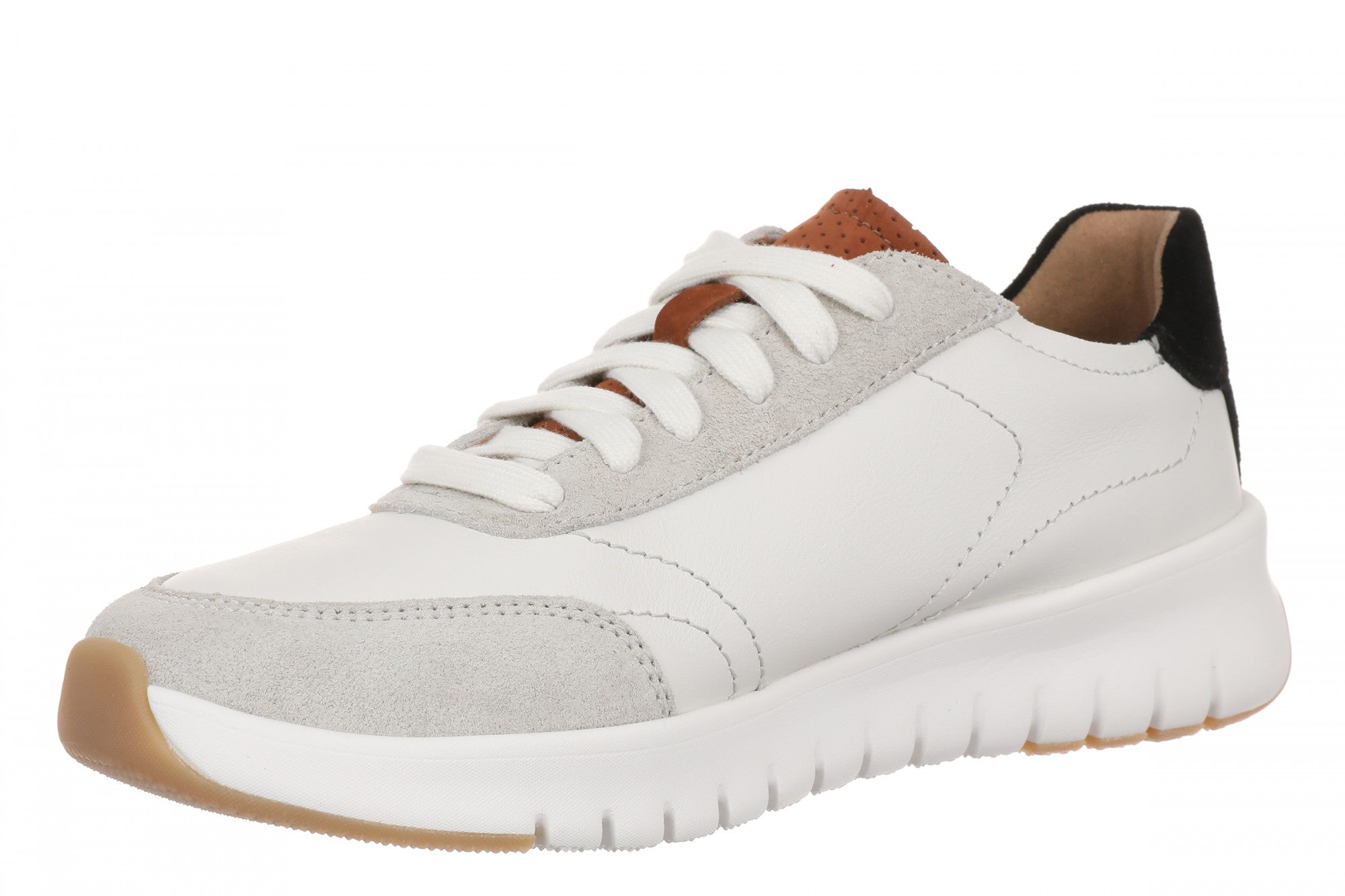 Vionic Uptown Sneaker - Women's Orthotic Arch Support Comfort Lace-Up Shoes - Dove Multi - Left angle