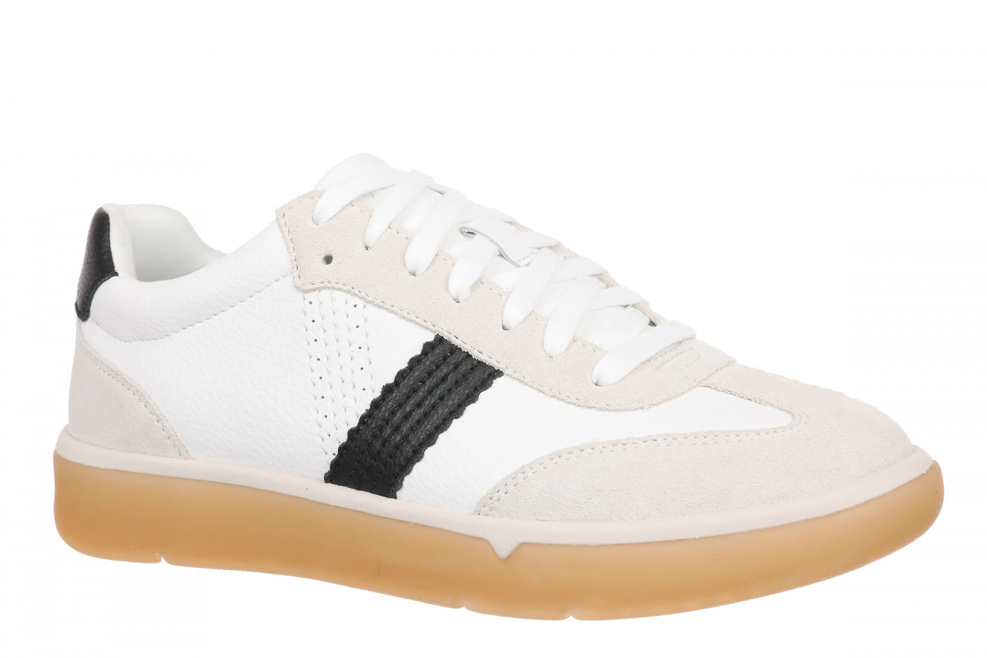 Vionic City Walk Women's Orthotic Arch Support Comfort Walking Sneaker in White/black