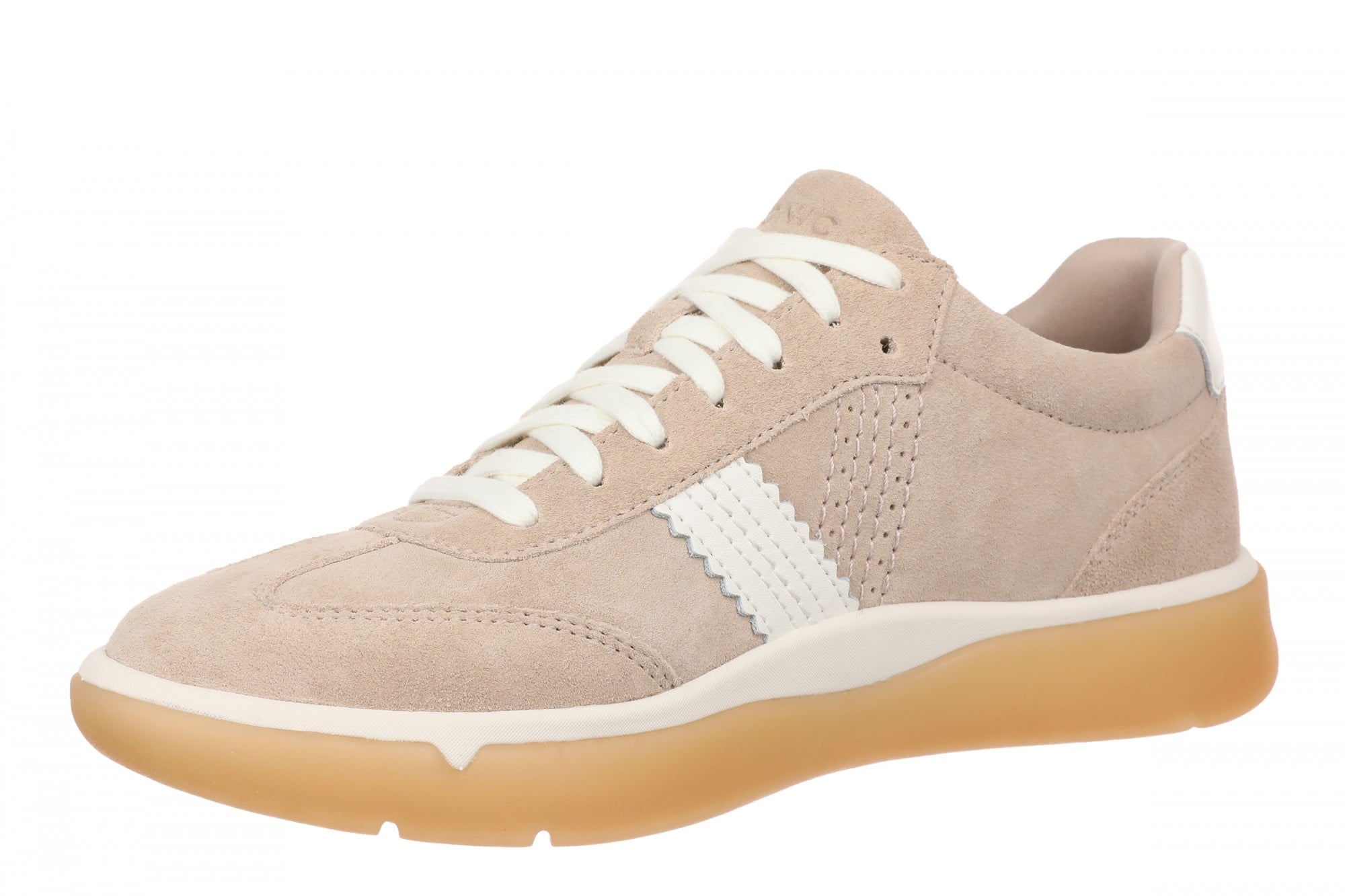 Vionic City Walk Women's Orthotic Arch Support Comfort Walking Sneaker - Lucid Beige - Left angle