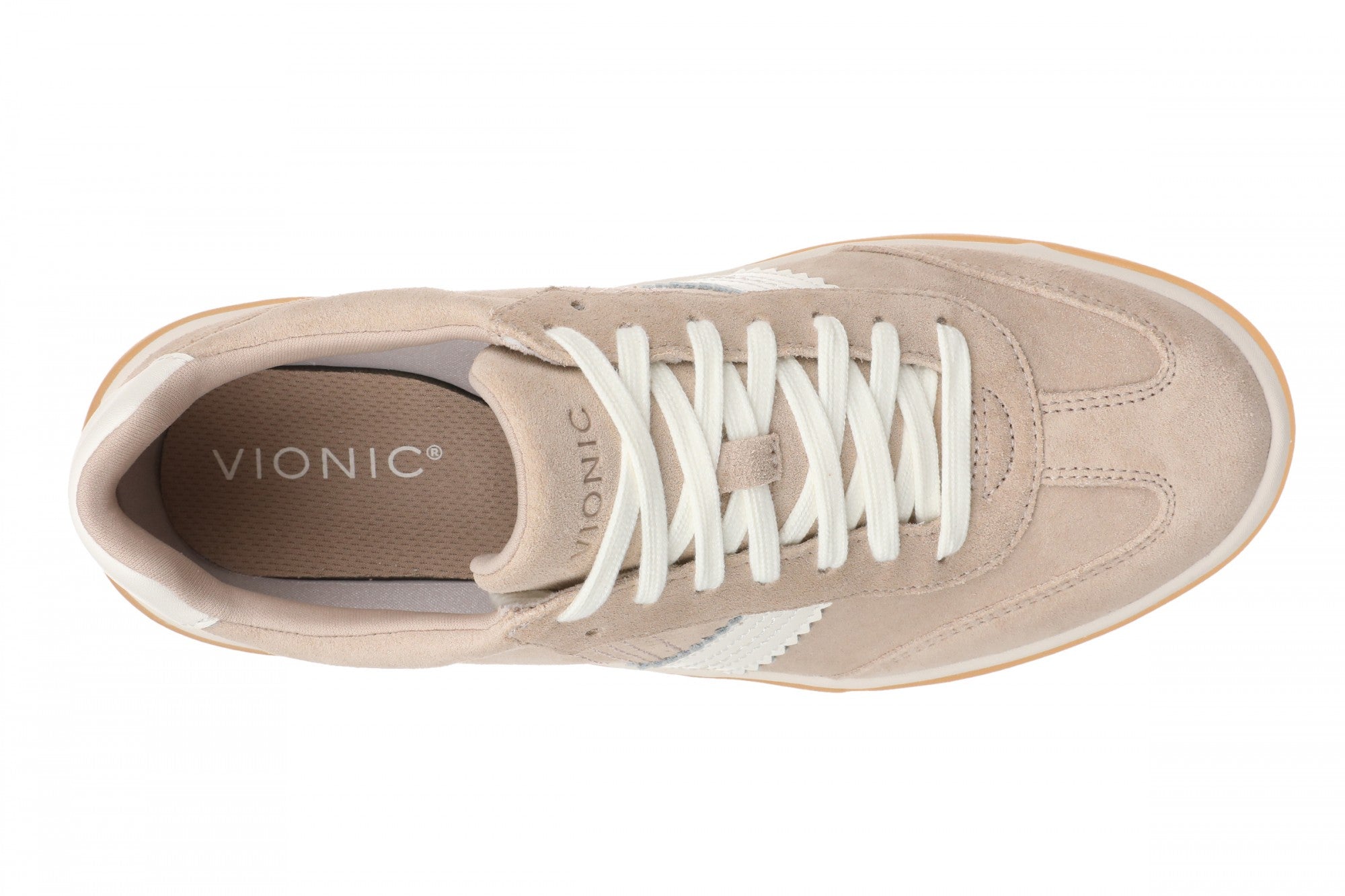 Vionic City Walk Women's Orthotic Arch Support Comfort Walking Sneaker - Lucid Beige - Top