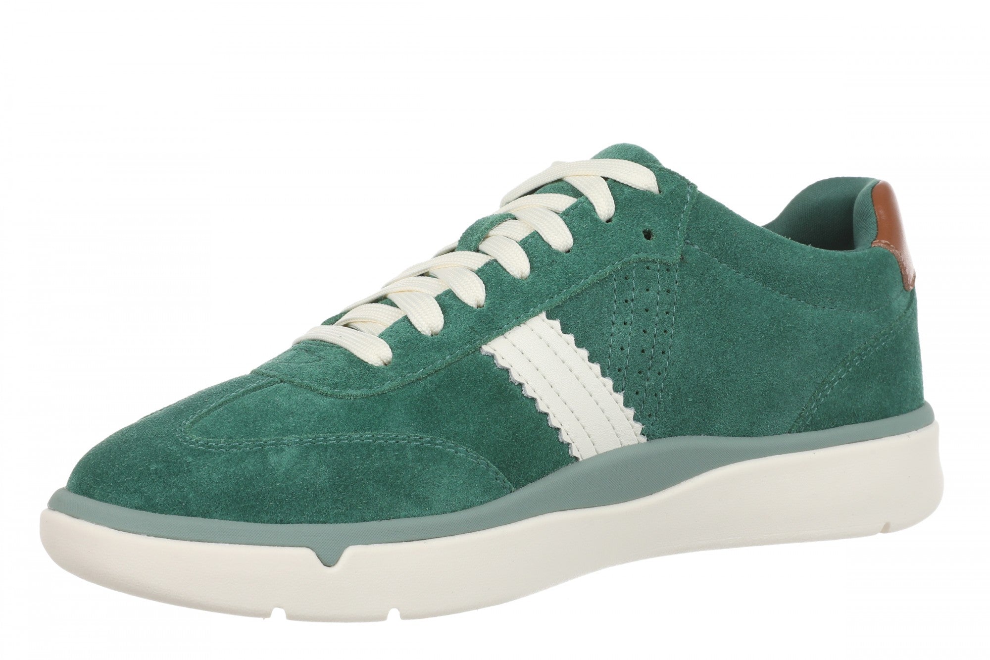 Vionic City Walk Women's Orthotic Arch Support Comfort Walking Sneaker - Posy Green - Left angle