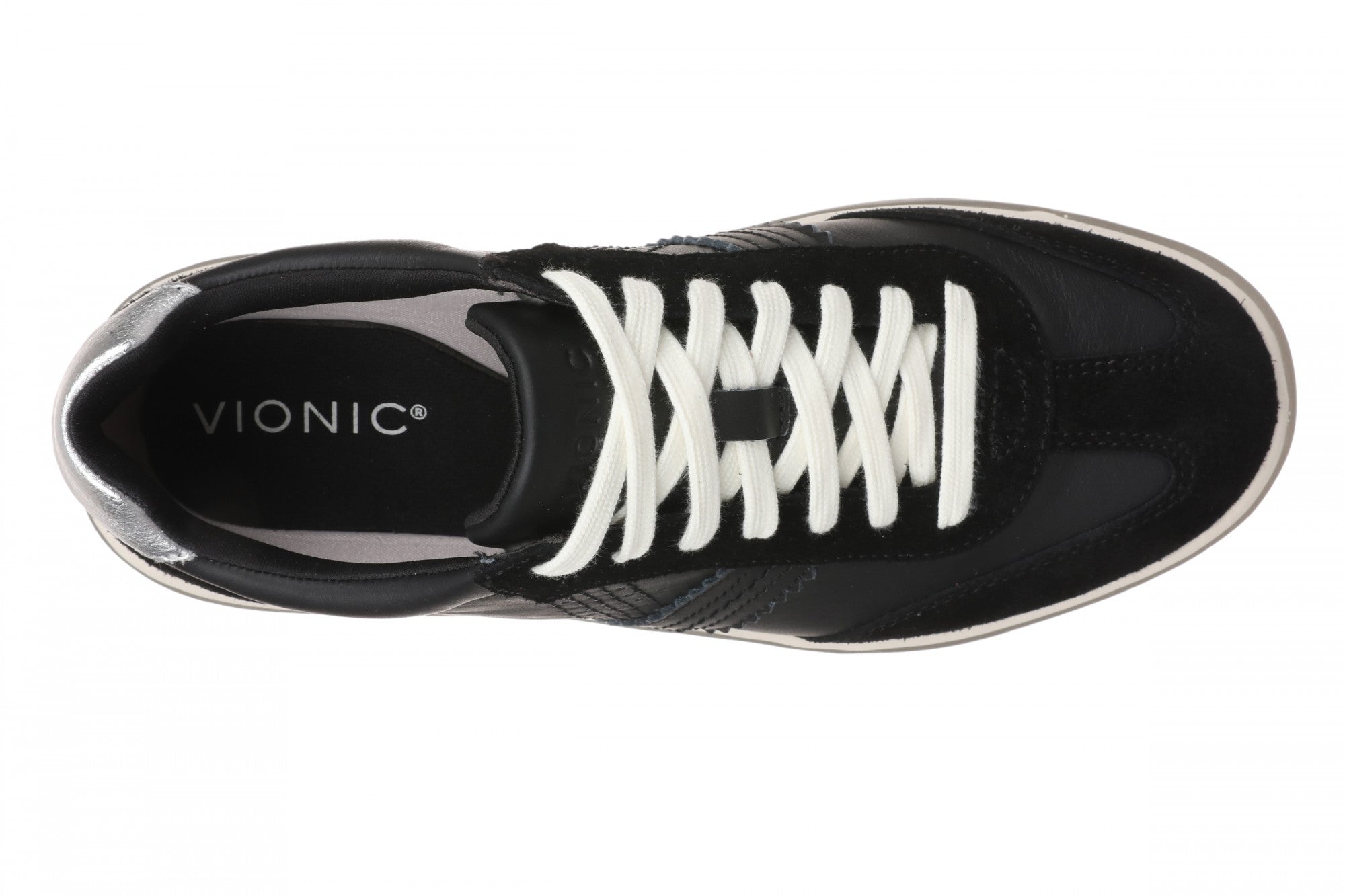 Vionic City Walk Women's Orthotic Arch Support Comfort Walking Sneaker - Black - Top