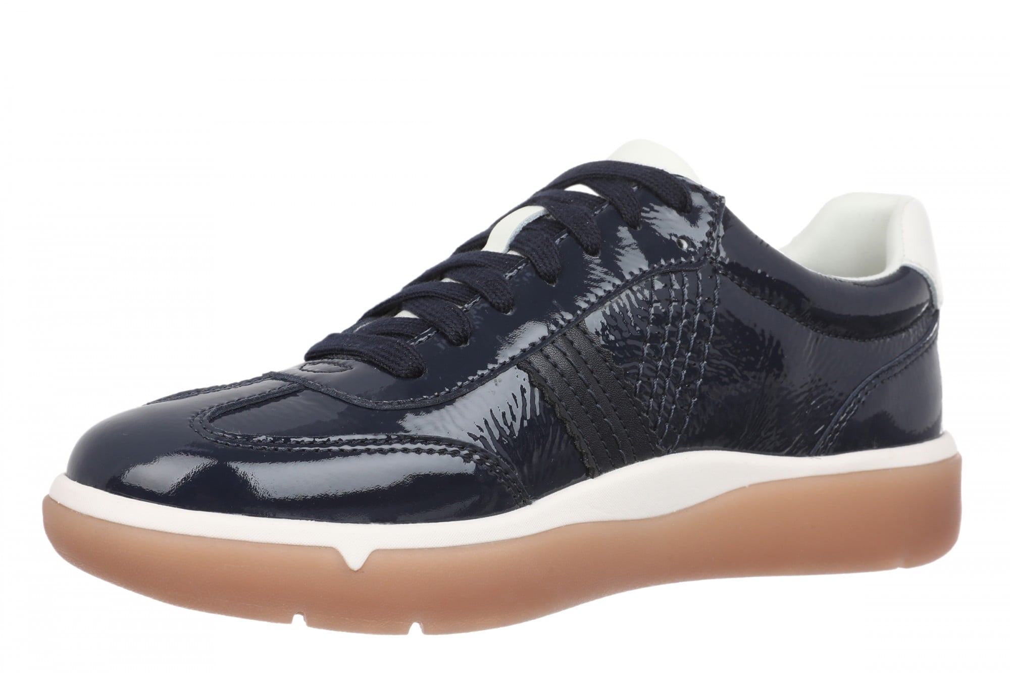 Vionic City Walk Women's Orthotic Arch Support Comfort Walking Sneaker - Navy Blazer - Left angle