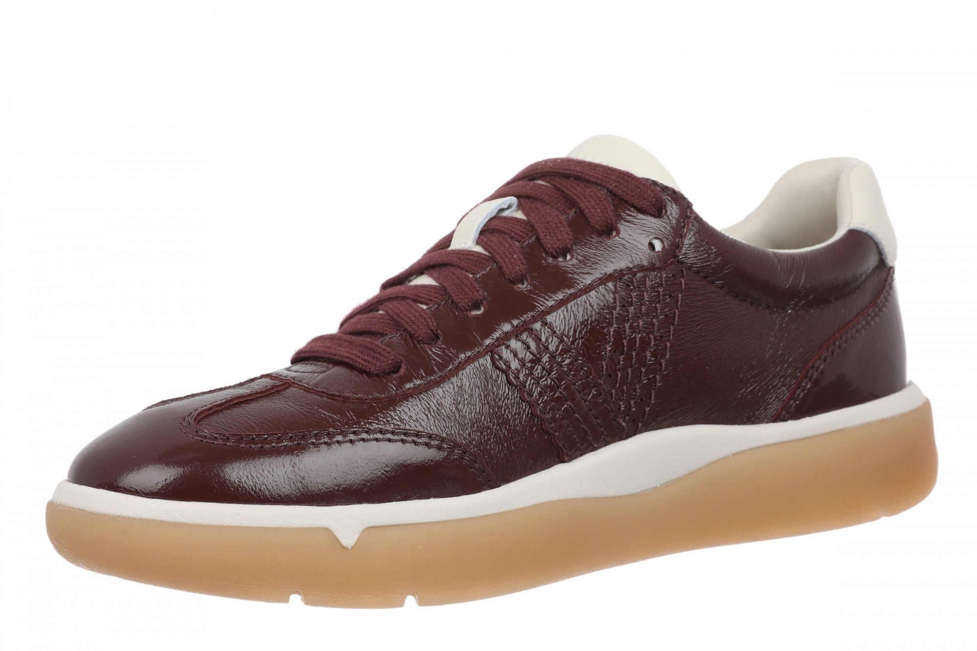 Vionic City Walk Women's Orthotic Arch Support Comfort Walking Sneaker - Redwood Wine - Left angle