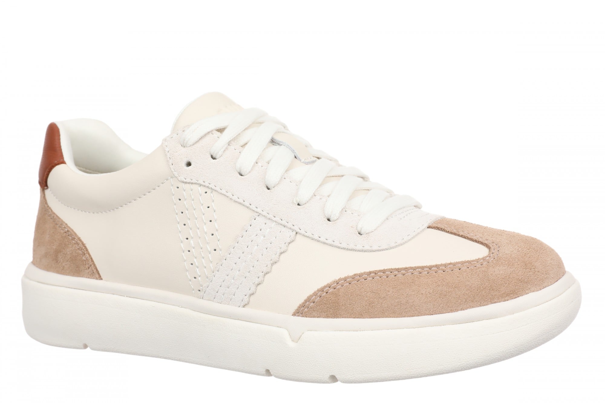 Vionic City Walk Women's Orthotic Arch Support Comfort Walking Sneaker - Cream Multi - Angle main