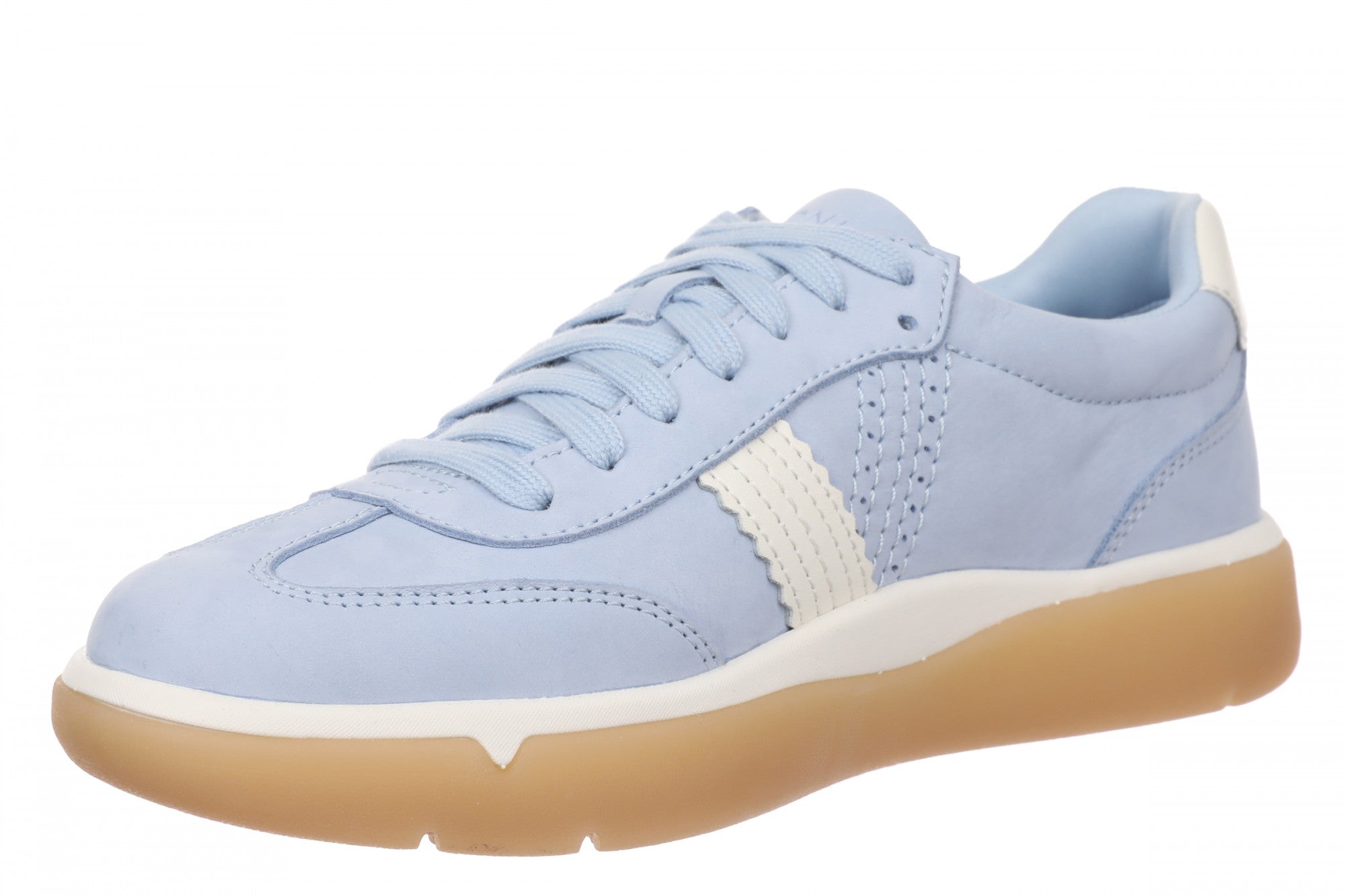 Vionic City Walk Women's Orthotic Arch Support Comfort Walking Sneaker - Chambray Blue - Left angle