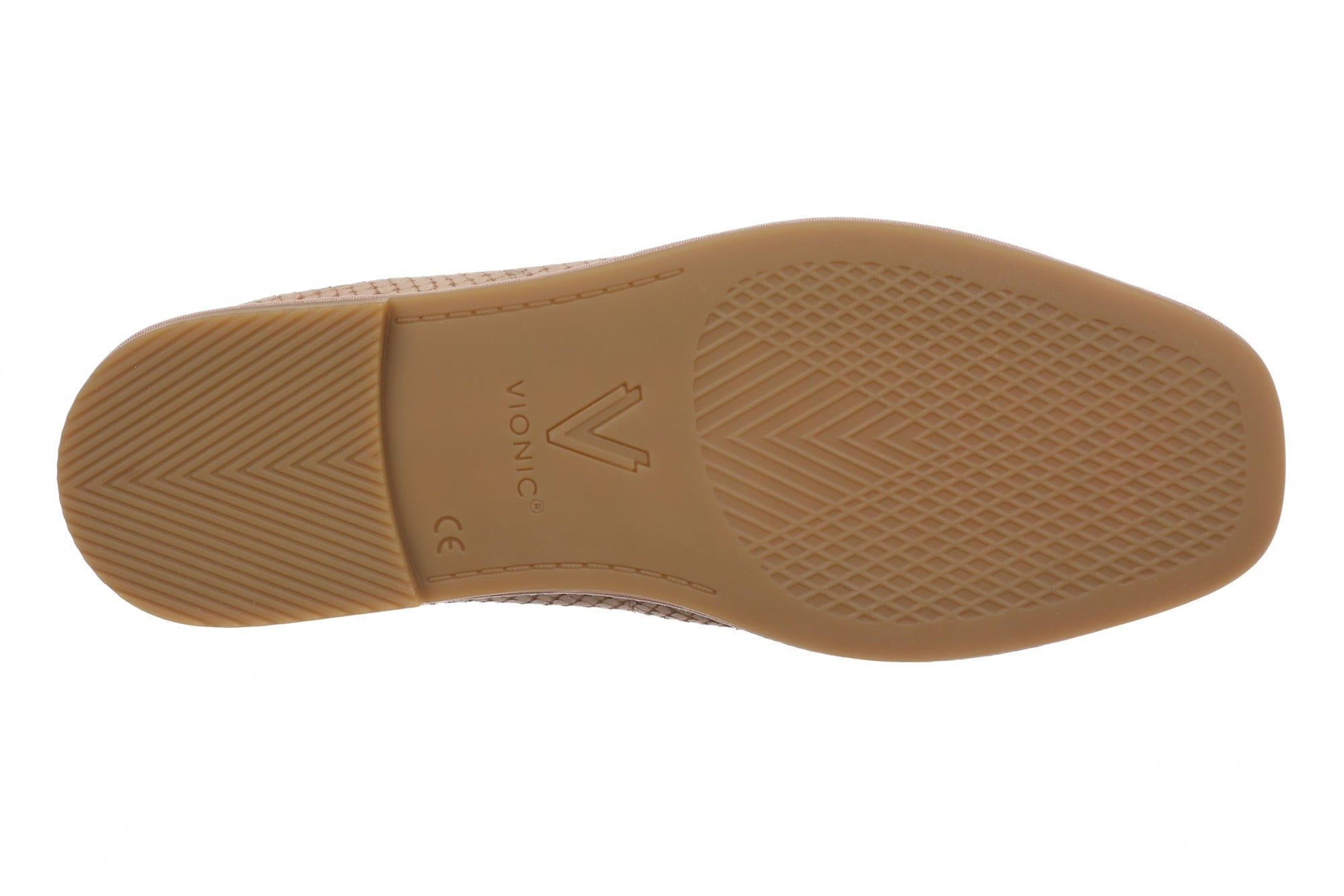 Vionic Caroll 2.0 Women's Elegant Orthotic Ballet Flat with Arch Support - Desert Sand - Bottom