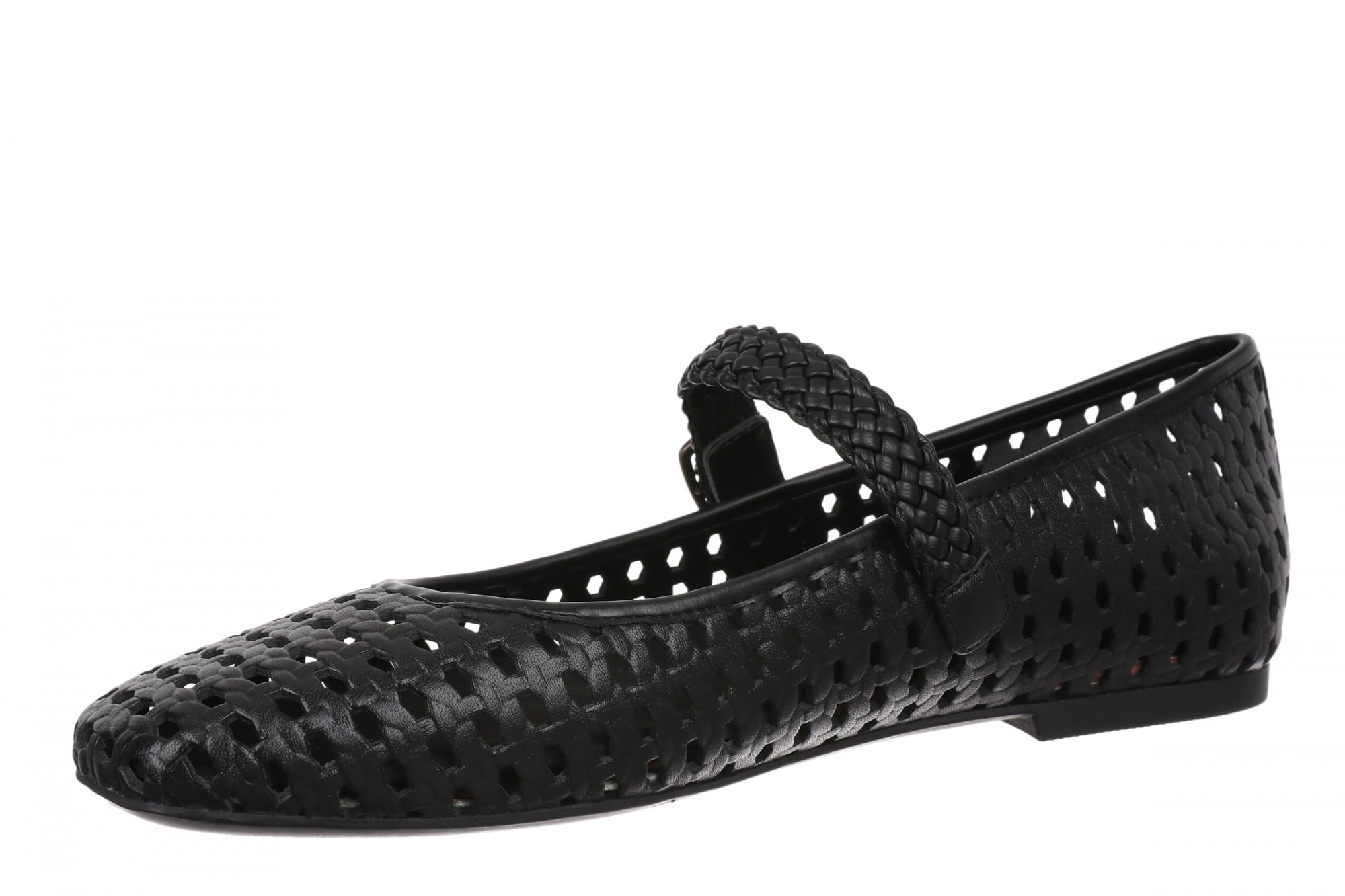 Vionic Alameda Woven Women's Mary Jane Comfort Shoe - Black - Left angle