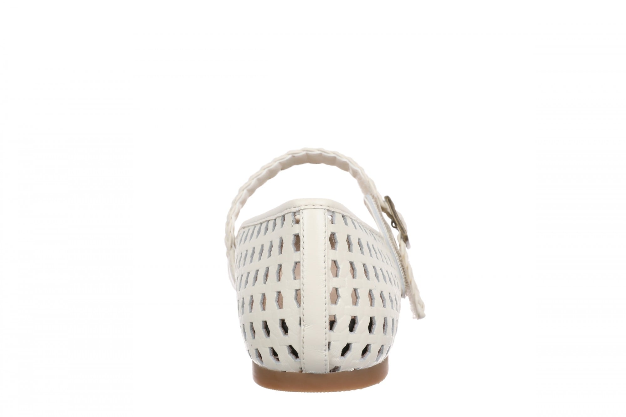 Vionic Alameda Woven Women's Mary Jane Comfort Shoe - Ivory - Back